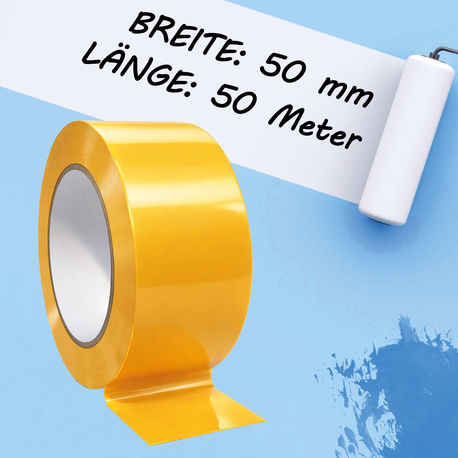 Bituxx Kreppband 12x Maler Kreppband 50 mm (Spar-Set, 12-St., MS-18418)