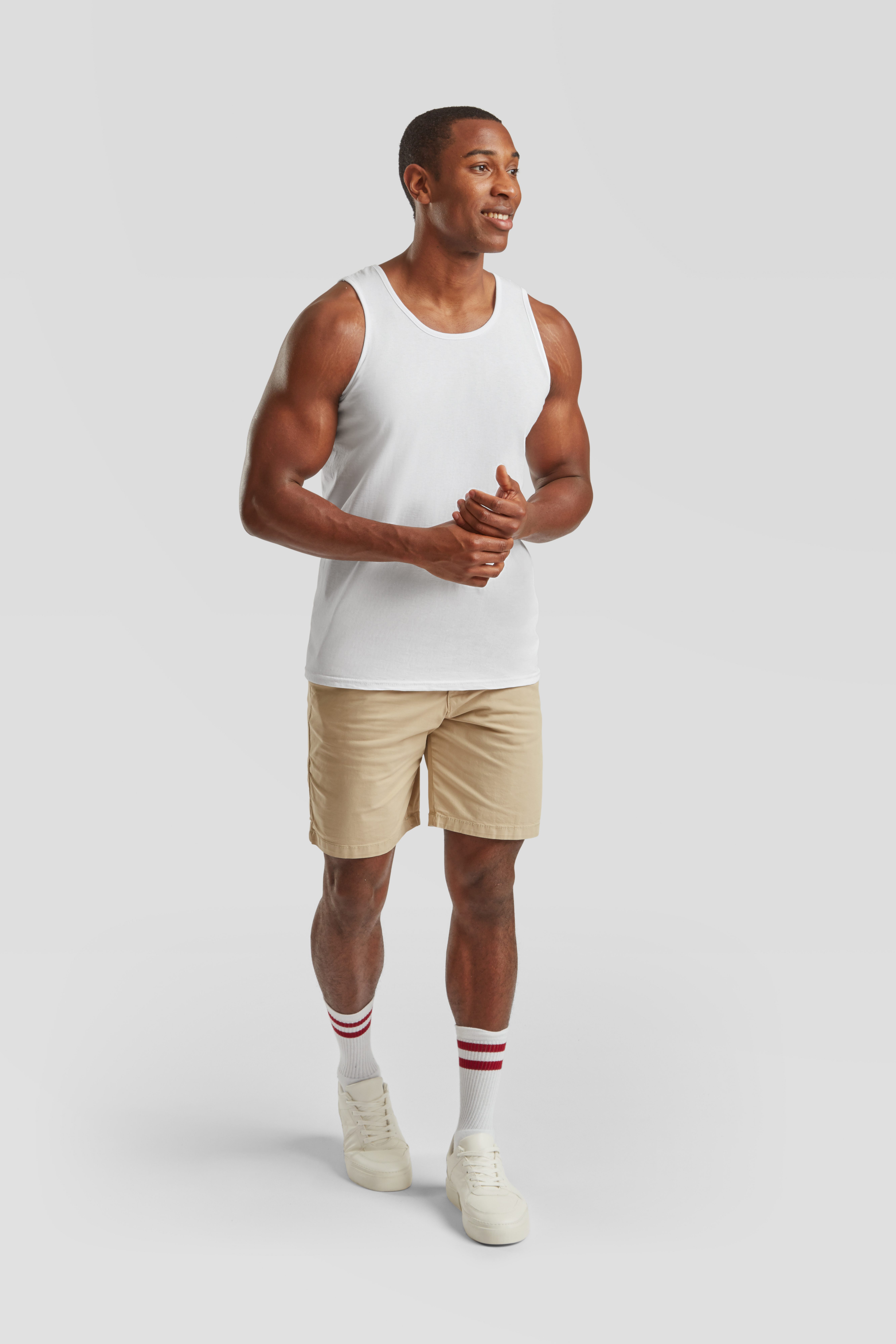 Fruit of the Loom Tanktop (Packung, 5-tlg) aus reiner Baumwolle, Rundhals