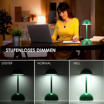 WILGOON LED Tischleuchte LED Touch Tischlampe, Kabellos Dimmbar Tischleuchte Pilz Lampe ​IP54, LED fest integriert, Kaltweiß, Naturweiß, Warmweiß, Wiederaufladbarer 2000mAh-Akku, für BüRo Bars Wohnzimmer Schlafzimmer