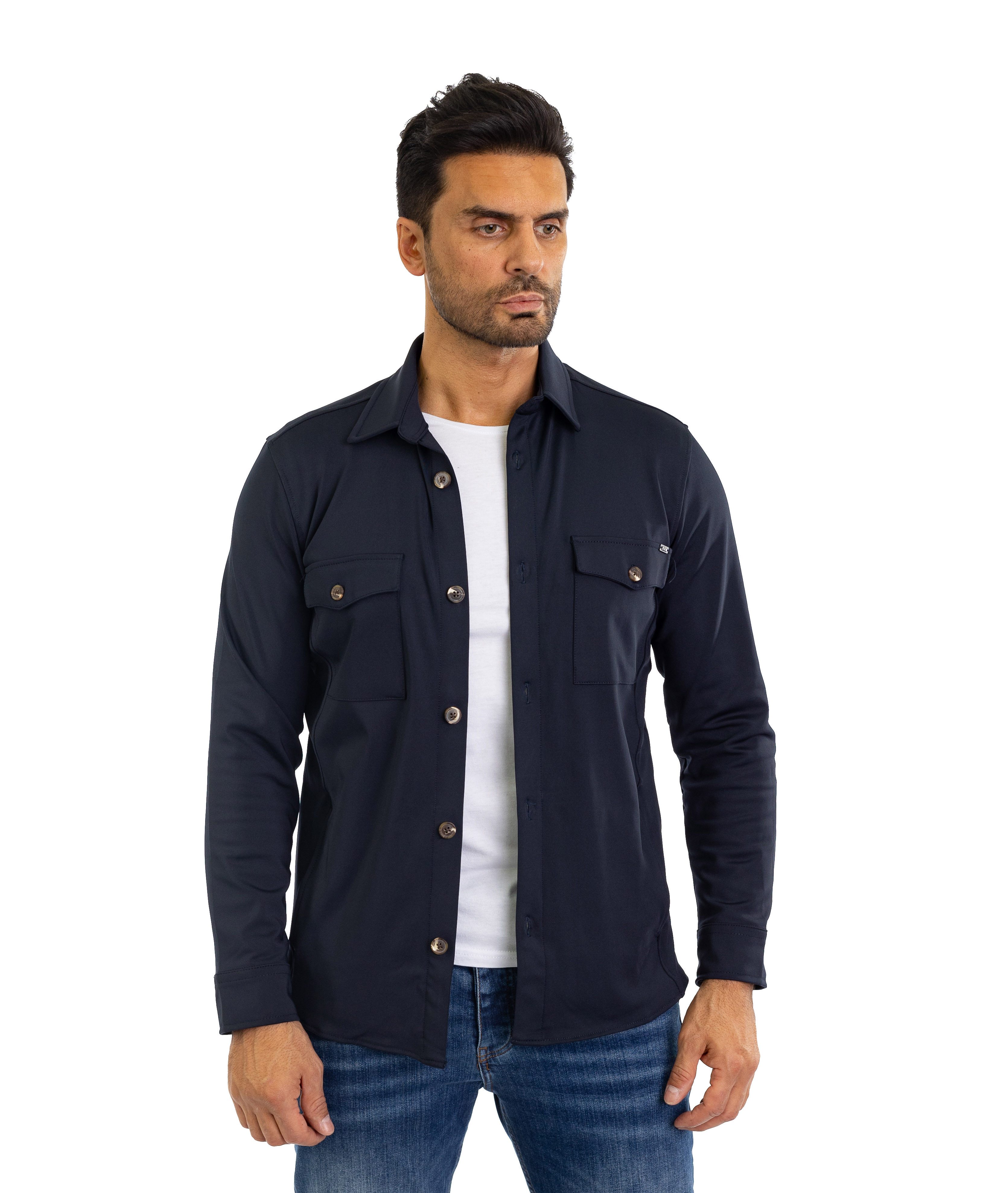 Denim Distriqt Langarmhemd Sportliches Herren Überhemd günstig online kaufen