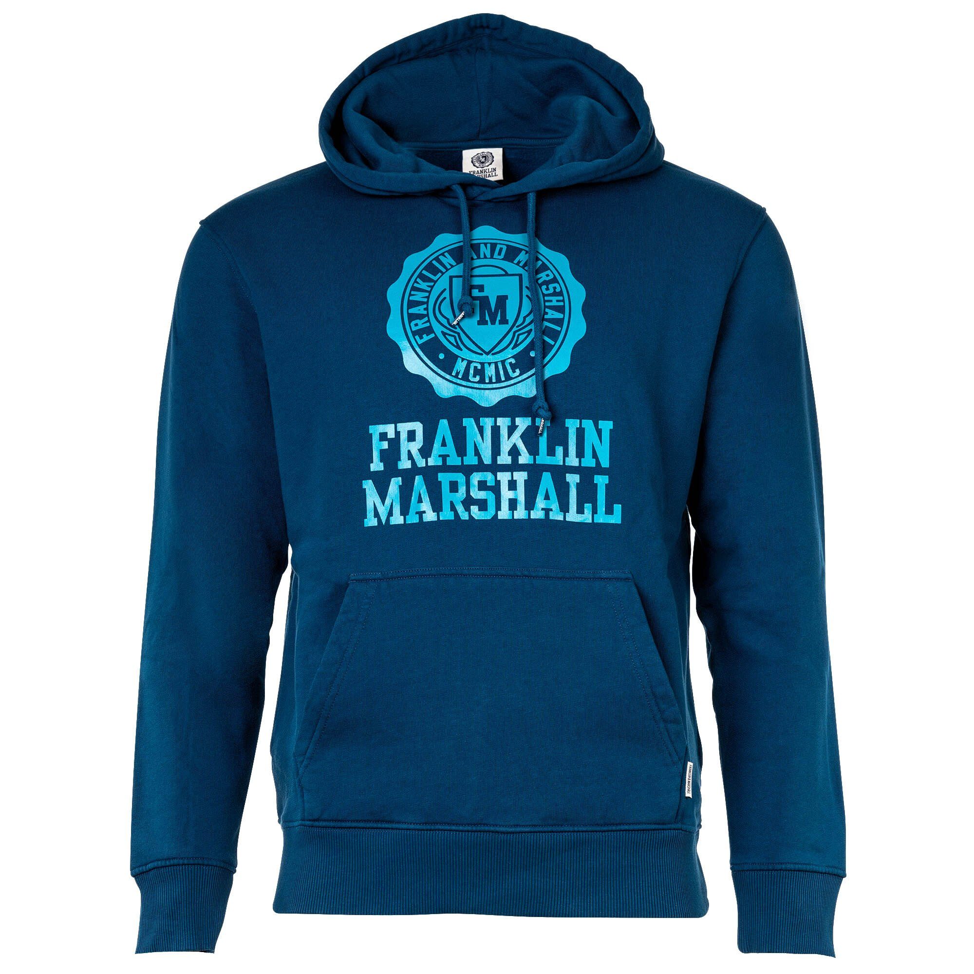 MARSHALL Hoodie FRANKLIN Kapuzen-Pullover, Logodruck Blau Herren - Sweatshirt AND
