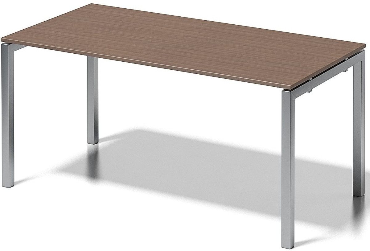 Bisley Schreibtisch Schreibtisch Cito BxTxH 160x80x74cm nußbaum Gestell silber