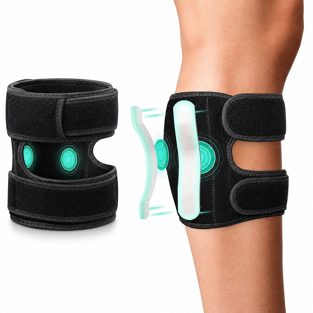 COOL-i ® Bandage Waden Kompressionsbandage, verstellbar, mit Polstern & Anti-Rutsch für Sport & Alltag