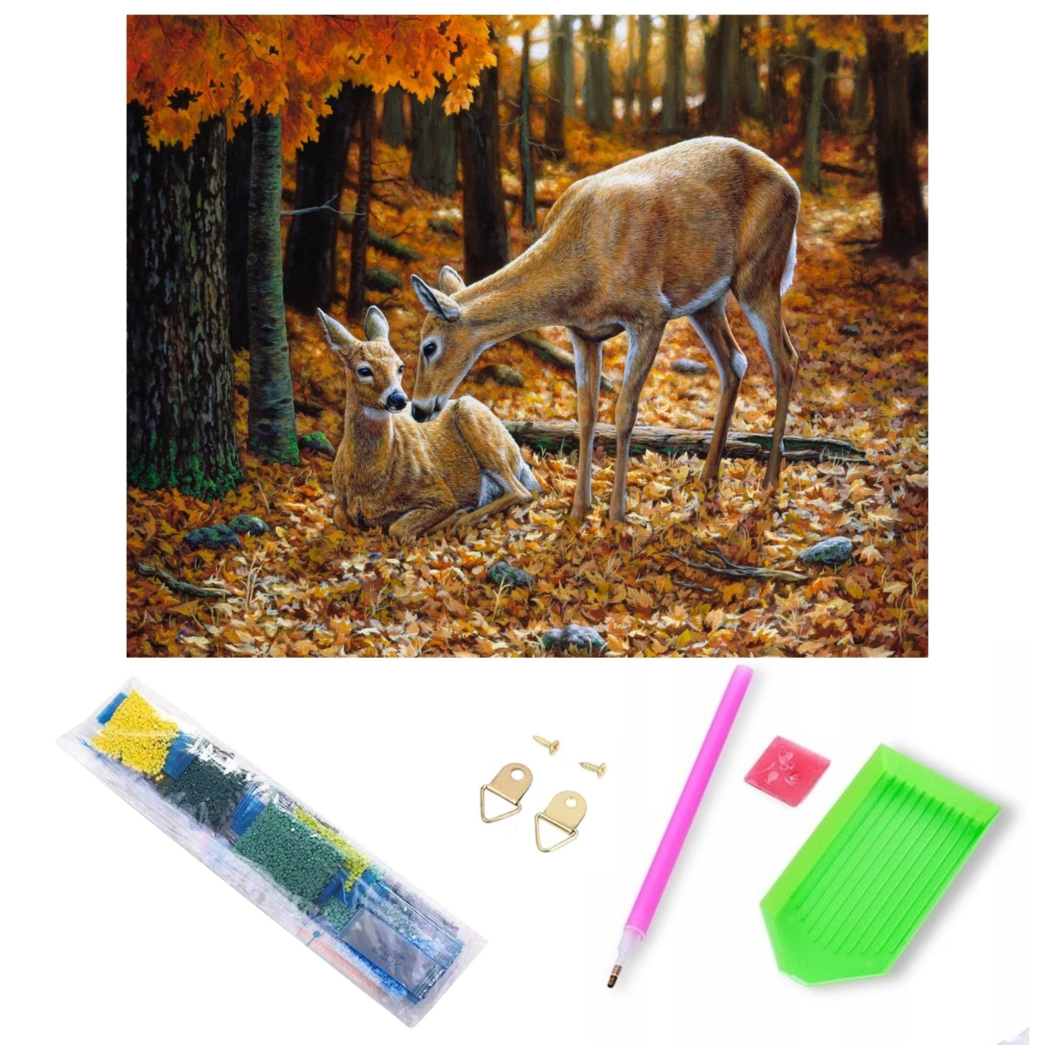 Malen nach Zahlen 5d Diamond Painting Reh Hirsch Malen nach Zahlen 30x40cm