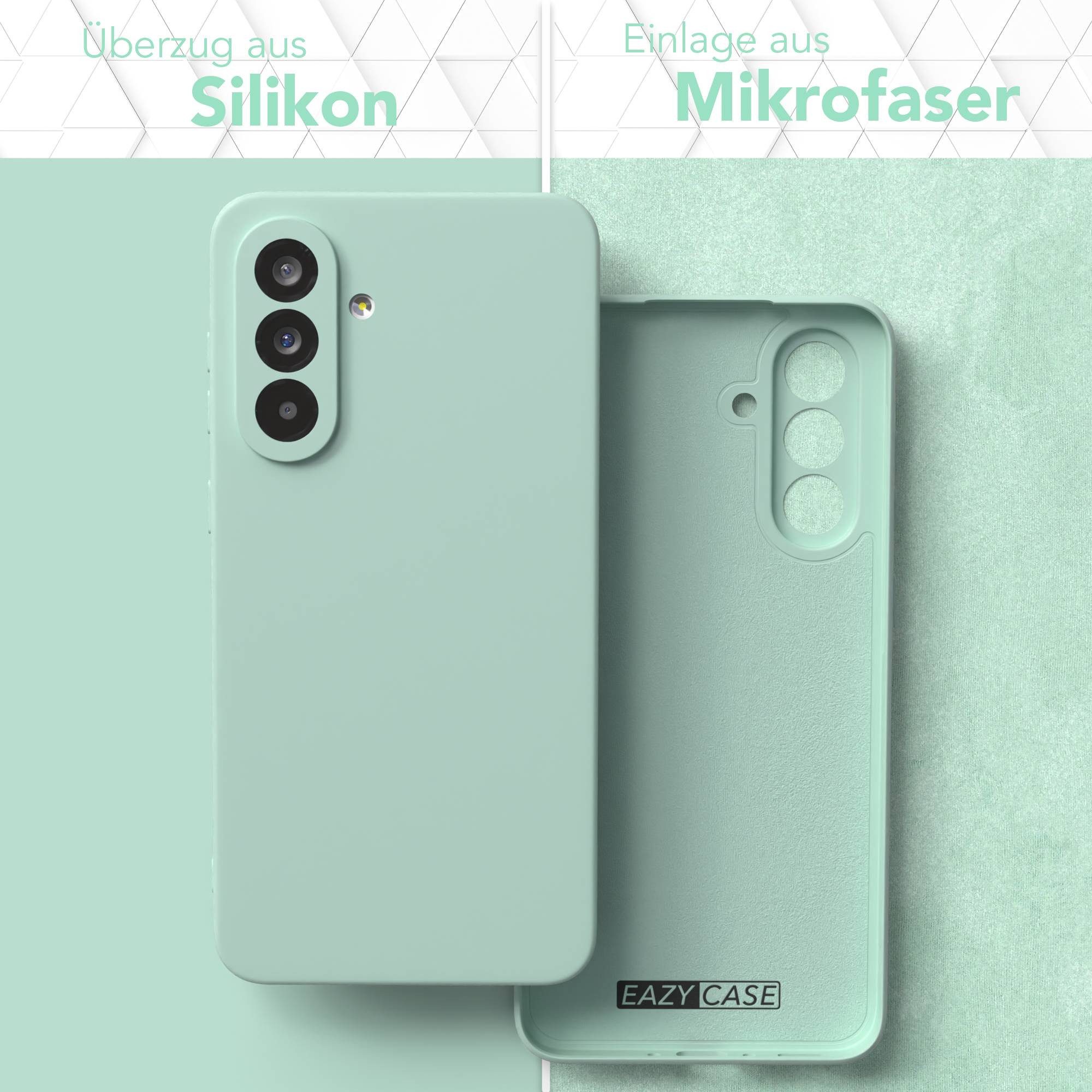 EAZY CASE Handyhülle für Samsung Galaxy A56 Hülle Silikon 6,7 Zoll, Hülle Silikon kratzfest Smart Slimcover Bumper Case Etui Mint Grün – Bild 3 von 5