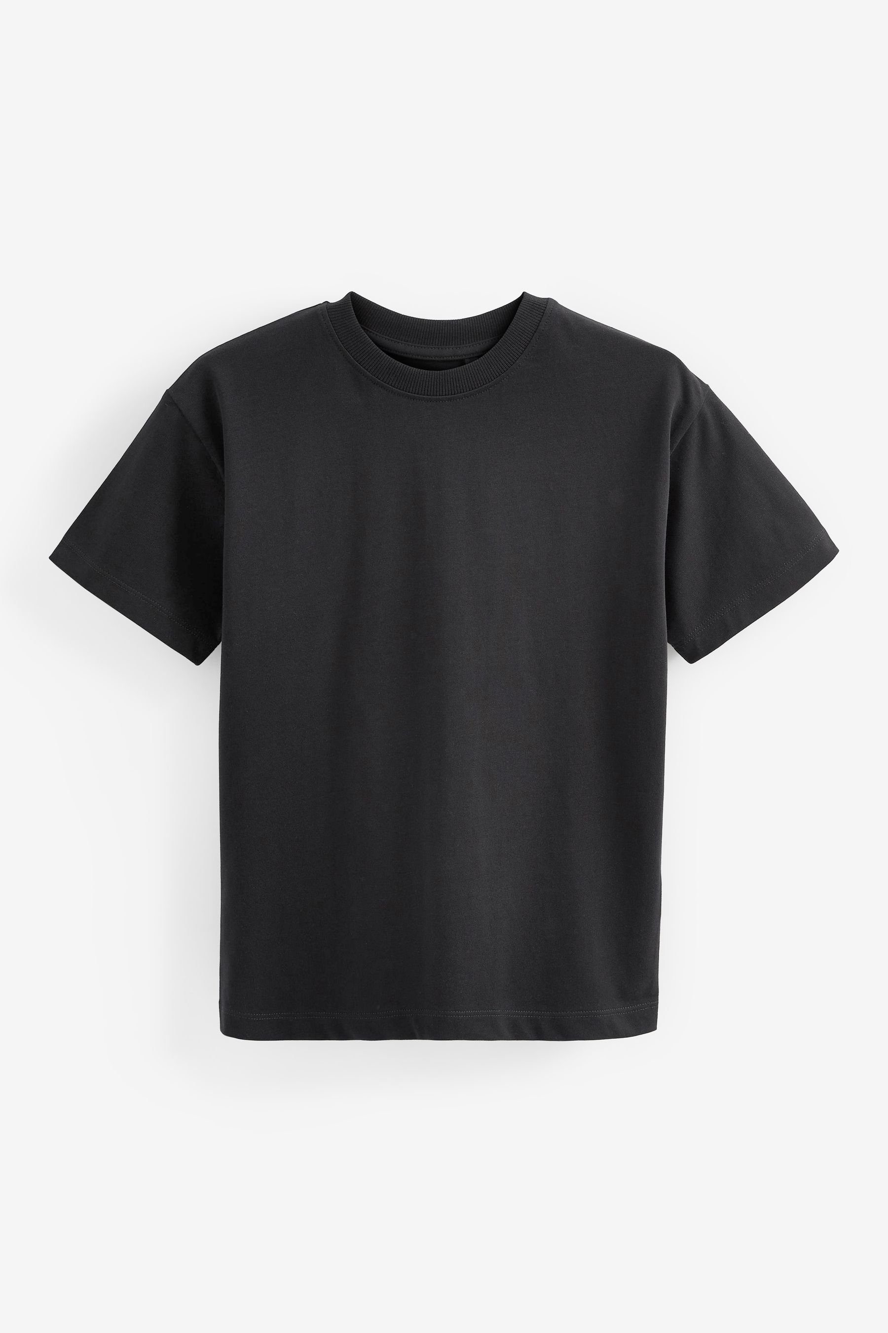 Next T-Shirt (1-tlg) Kurzärmeliges Relaxed Fit Black T-Shirt