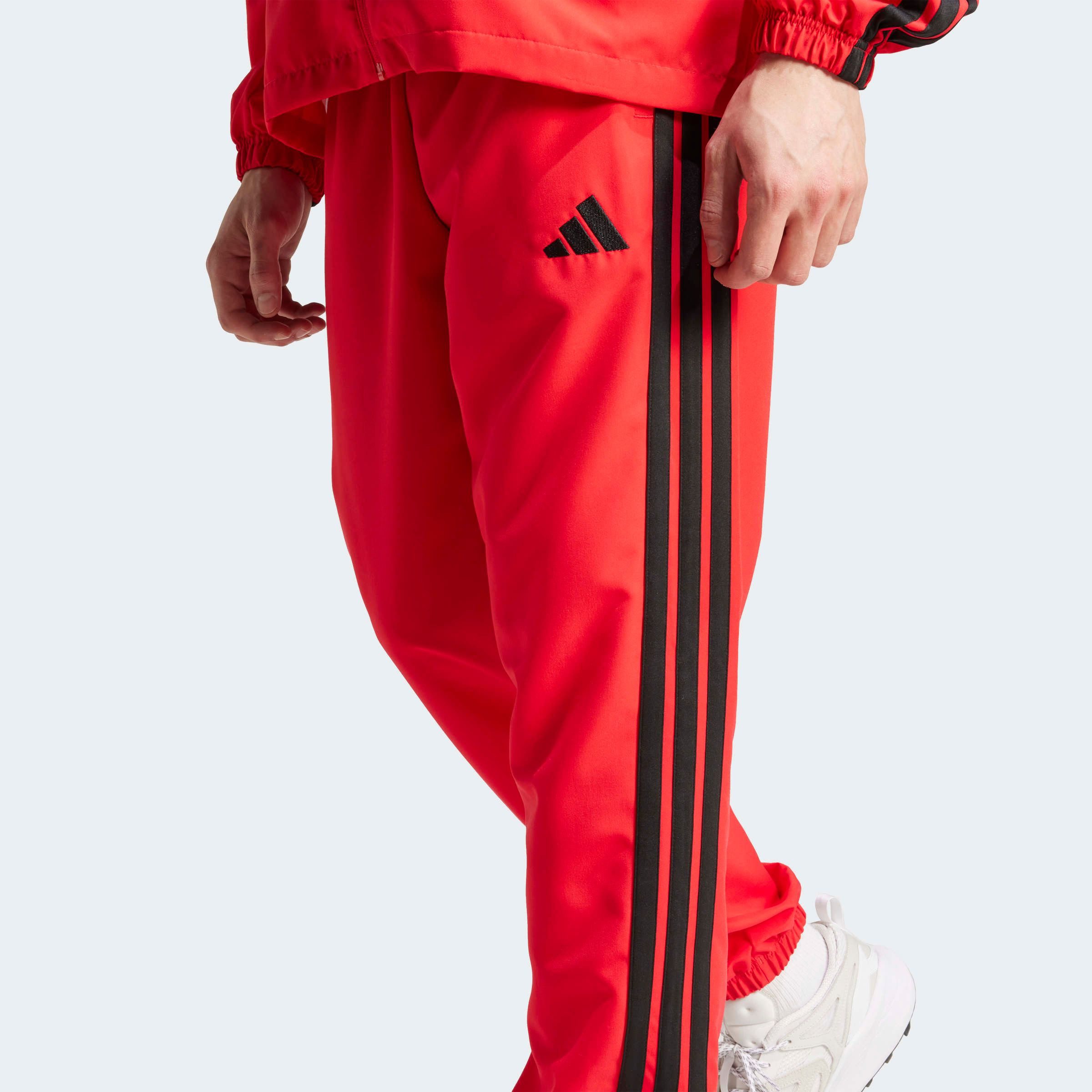 adidas Sportswear Trainingsanzug 3-STREIFEN WOVEN (2-tlg), zweiteiliges Set, aus Polyester, mit durchgehendem Reißverschluss