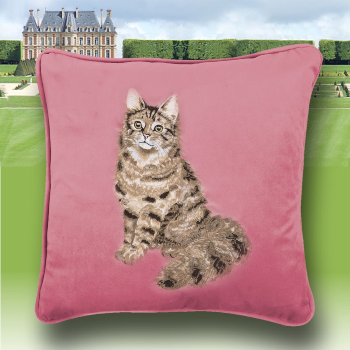 Wrendale Dekokissen Wrendale Designs besticktes Kissen Katze Feline Fabulous