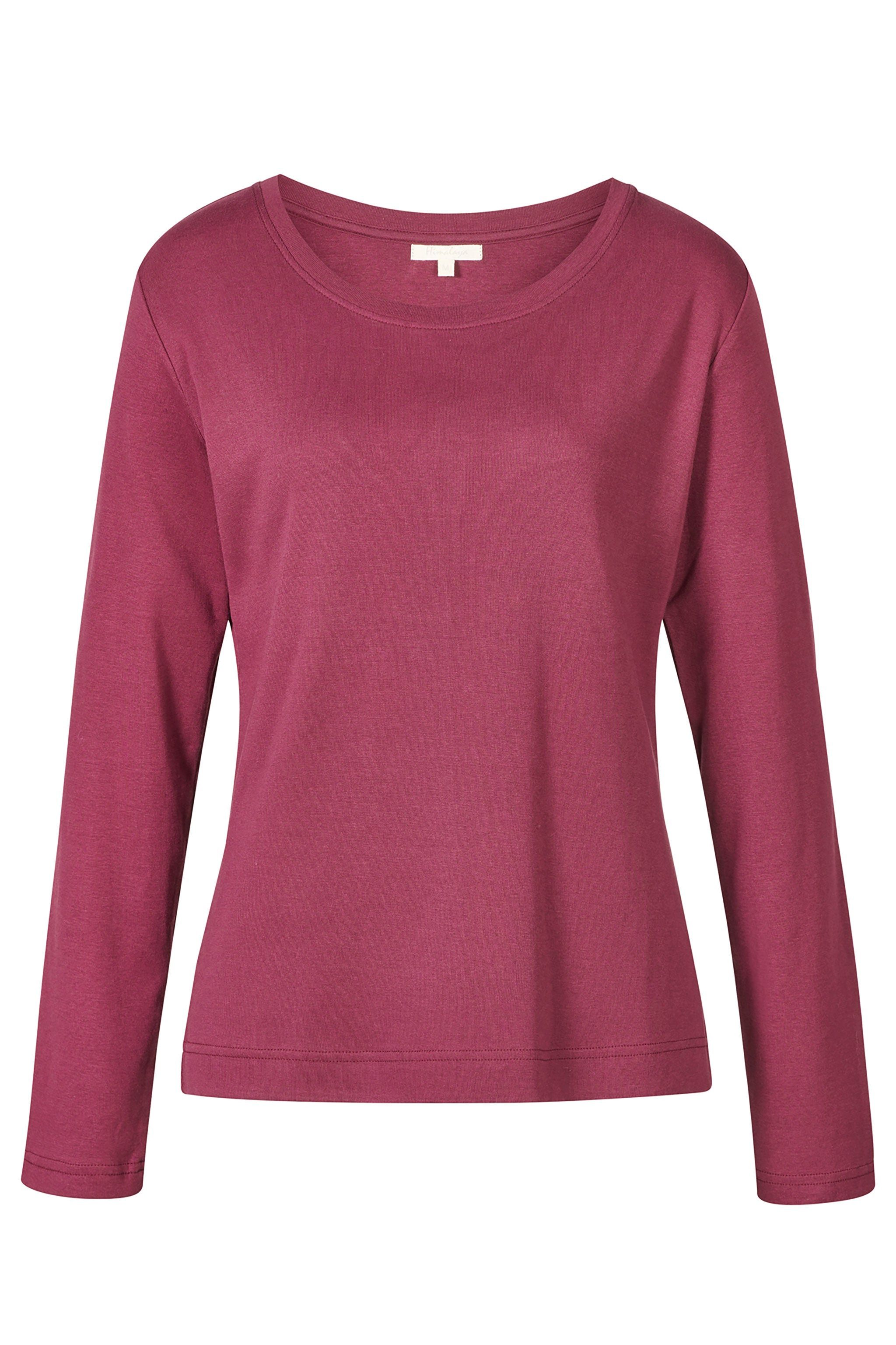 Himalaya Clothing Langarmshirt Basic Damen Shirt langarm "Alma" aus Feinrippjersey in Bio-Baumwolle Elegantes Longsleeve mit hohem Tragekomfort – Bild 2 von 3