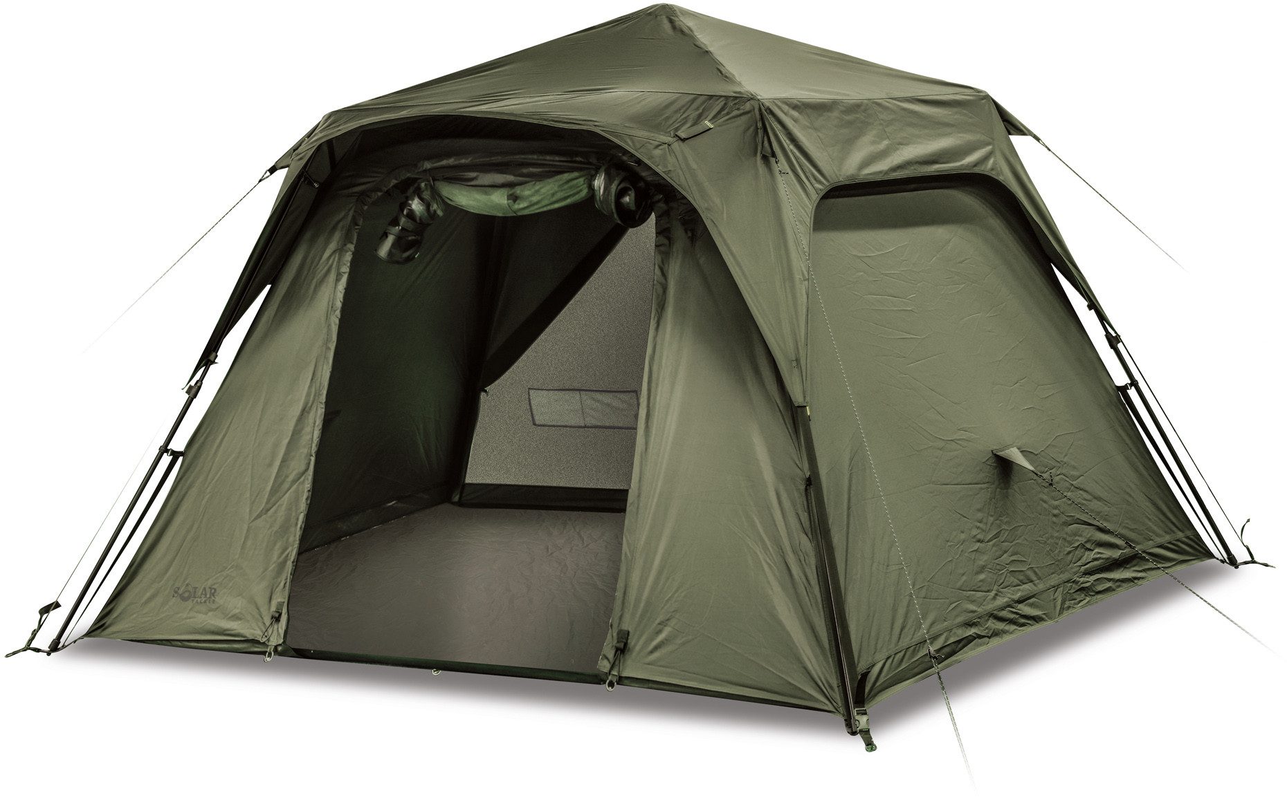 Solar Tackle Angelzelt Solar SP Quick-Shelter green MKII mit Heavy-Duty Groundsheet