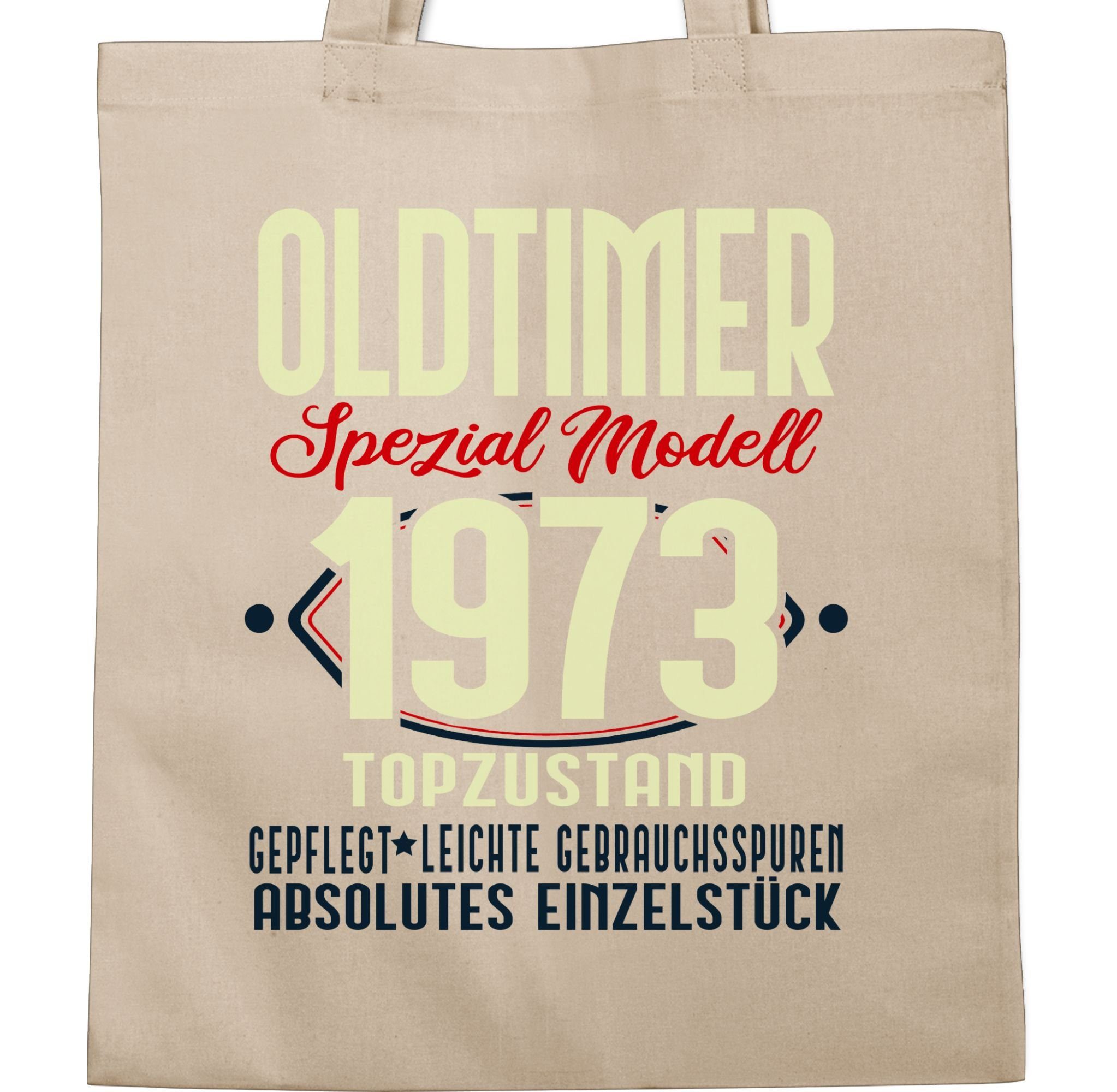 2 Spezial Shirtracer Oldtimer 1973, 50. Umhängetasche Naturweiß Geburtstag Modell
