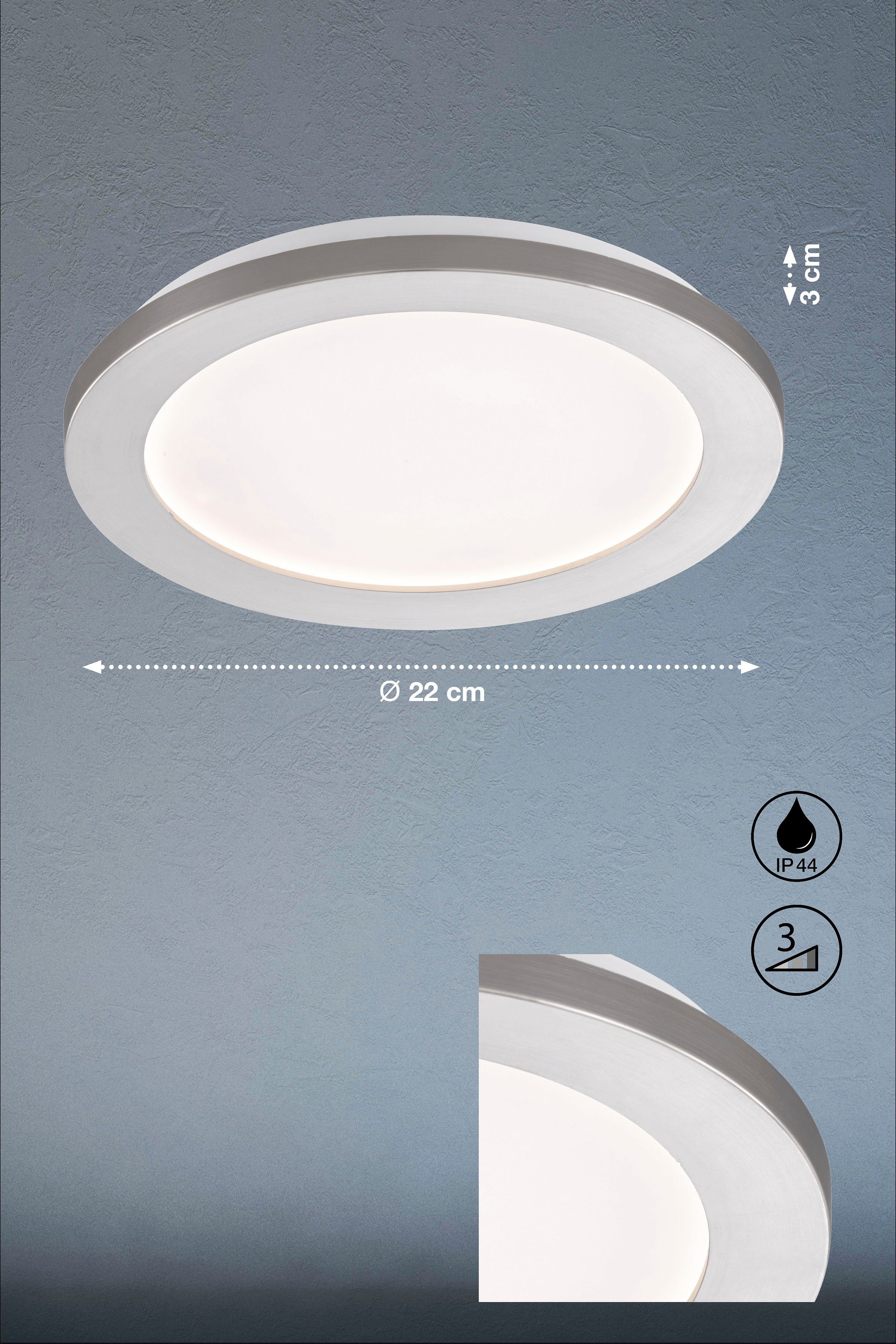 Gotland, fest Dimmfunktion, Deckenleuchte LED integriert, & HONSEL FISCHER Warmweiß LED