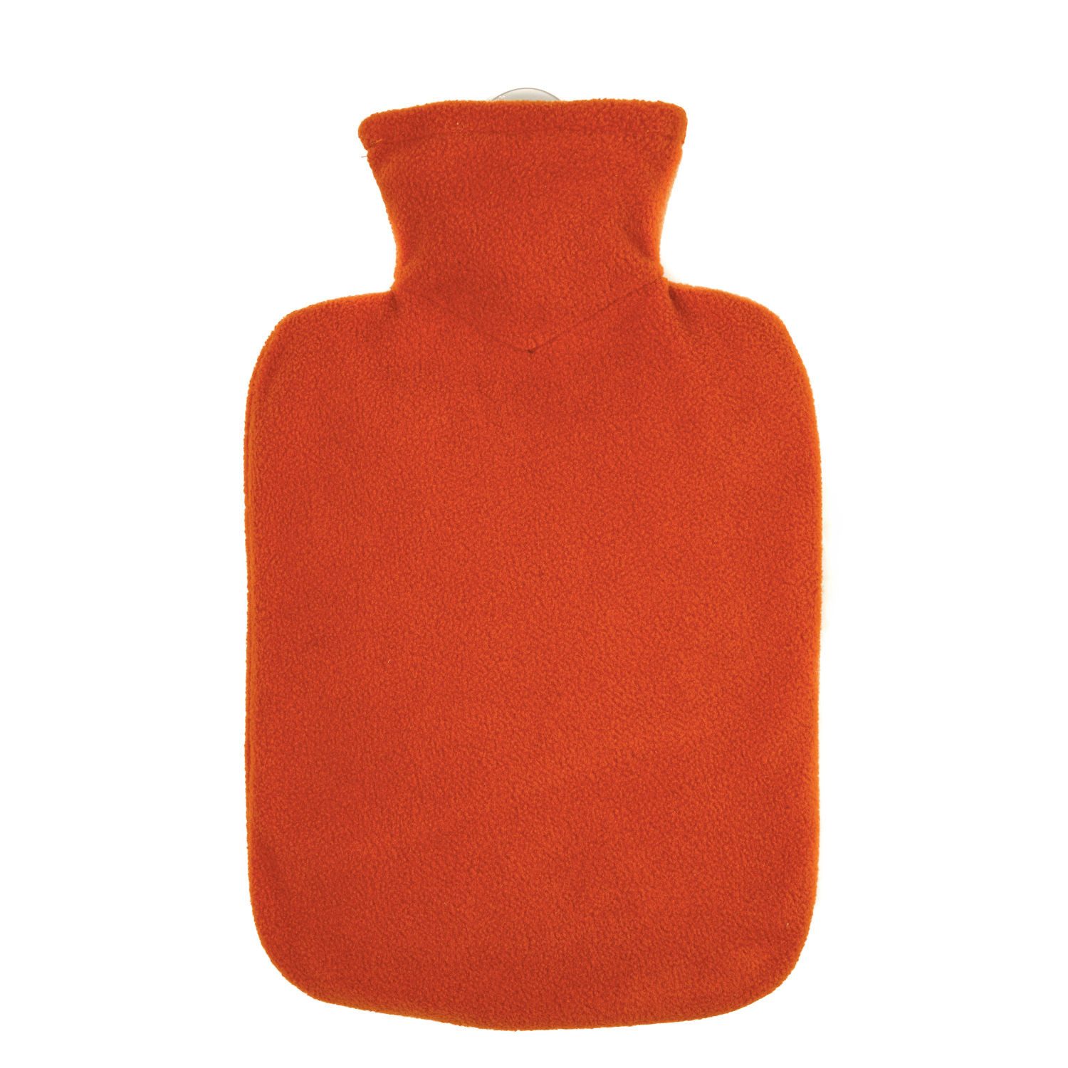 Hugo Frosch Wärmflasche Klassik 1,8 l Made in Germany mit Fleecebezug, Orange - langlebige, auslaufsichere Bettflasche, waschbarer Überzug