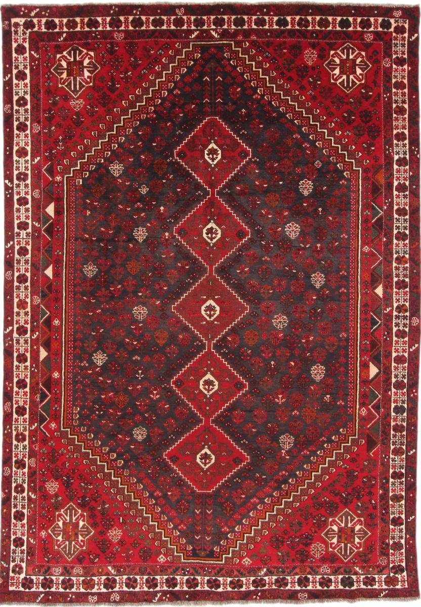 Orientteppich Ghashghai 220x316 Handgeknüpfter Orientteppich / Perserteppich, Nain Trading, rechteckig, Höhe: 12 mm