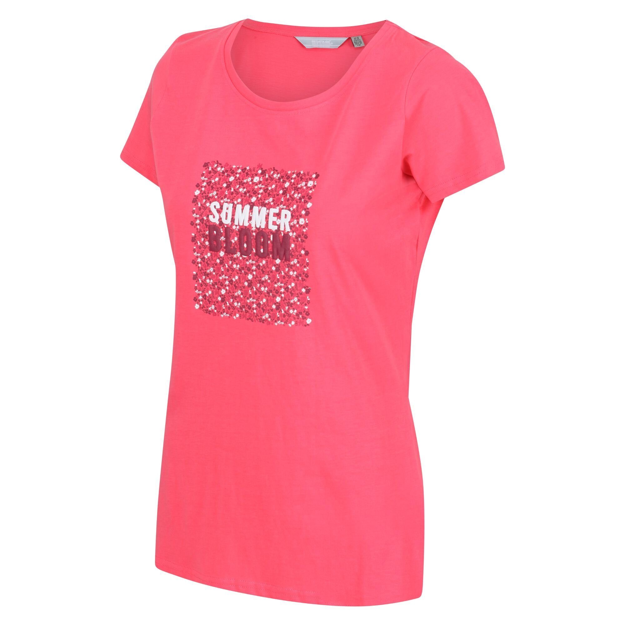 Regatta Funktionsshirt Breezed II für Damen, aus Bio-Baumwolle Tropicl Pink