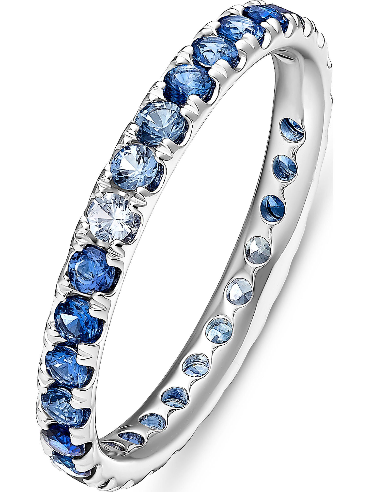 GUIA Fingerring GUIA Damen-Damenring 585er Weißgold Saphir, Saphir günstig online kaufen