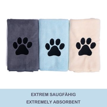 Warenhammer Hundehandtuch im 3er Set 35x75 cm oder 50x100 cm / verschiedene Farben, Mikrofaser / sehr saugfähig