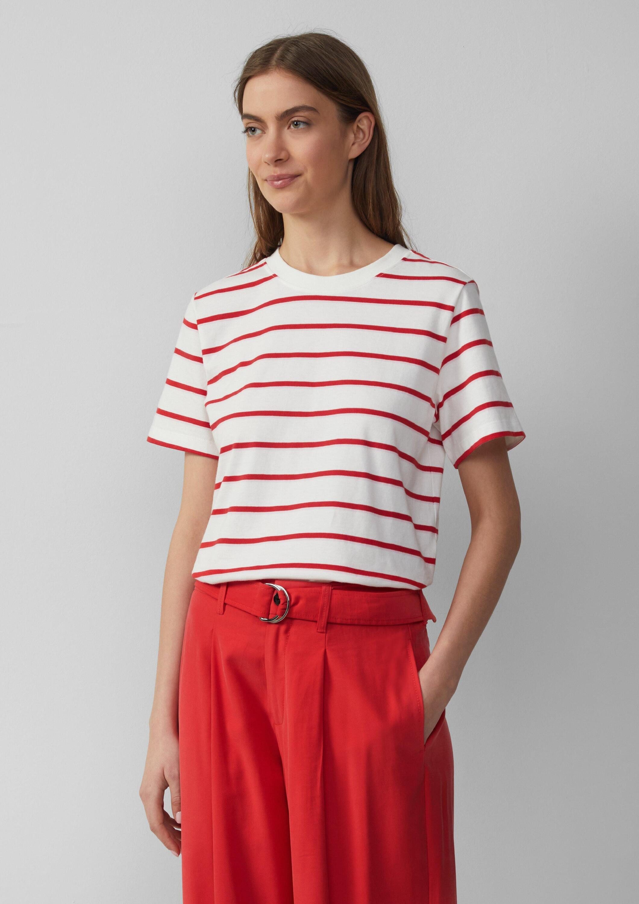 s.Oliver Kurzarmshirt T-Shirt Verkürztes Baumwoll-T-Shirt mit günstig online kaufen