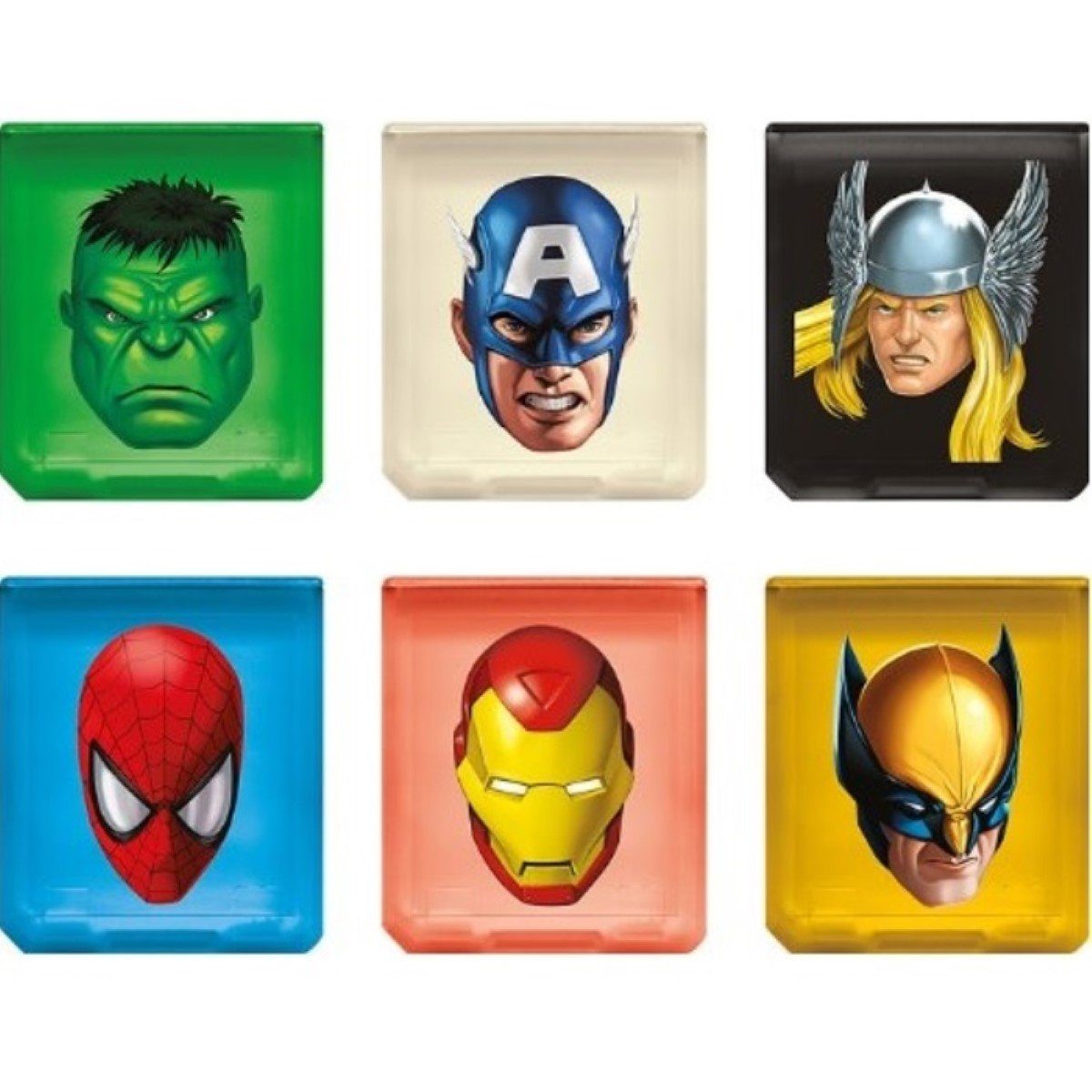 BigBen Konsolen-Tasche Marvel Heroes 6x Game Case Spiele-Hülle, Hülle Spiele-Aufbewahrung staubdicht, für Nintendo DS Spielkarten