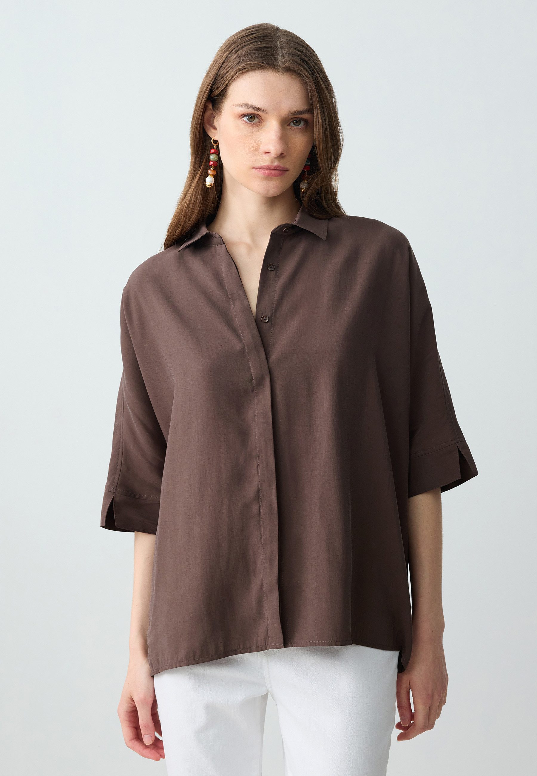 Poloshirt Poloshirt Mit Normaler Passform Gestrickt Schwarze Bluse