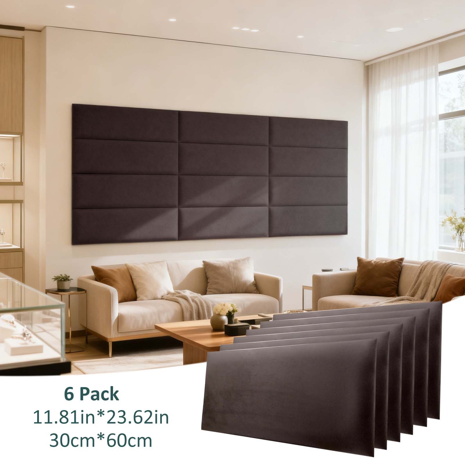 Mejale Wandpolster Wandkissen Wandmontiertes 3D gepolsterte für Schlafzimmer 30x60cm, (6 St)