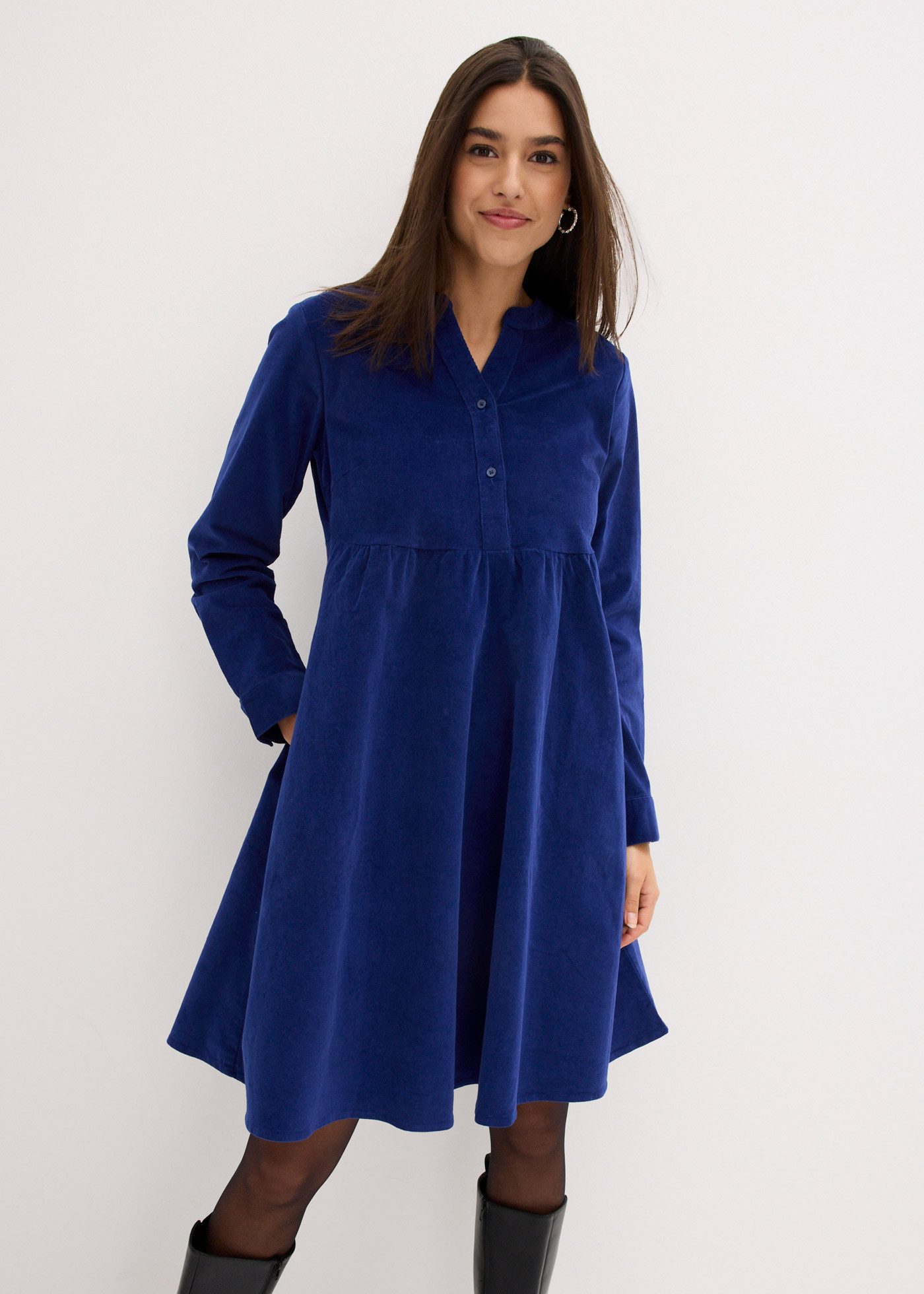 bonprix Midikleid Kleid aus Baumwollcord