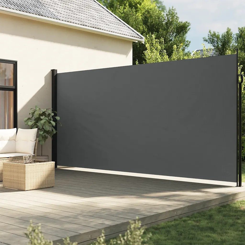 vidaXL Sonnenschutzelement vidaXL Ausziehbare Seitenmarkise Anthrazit 220x300 cm