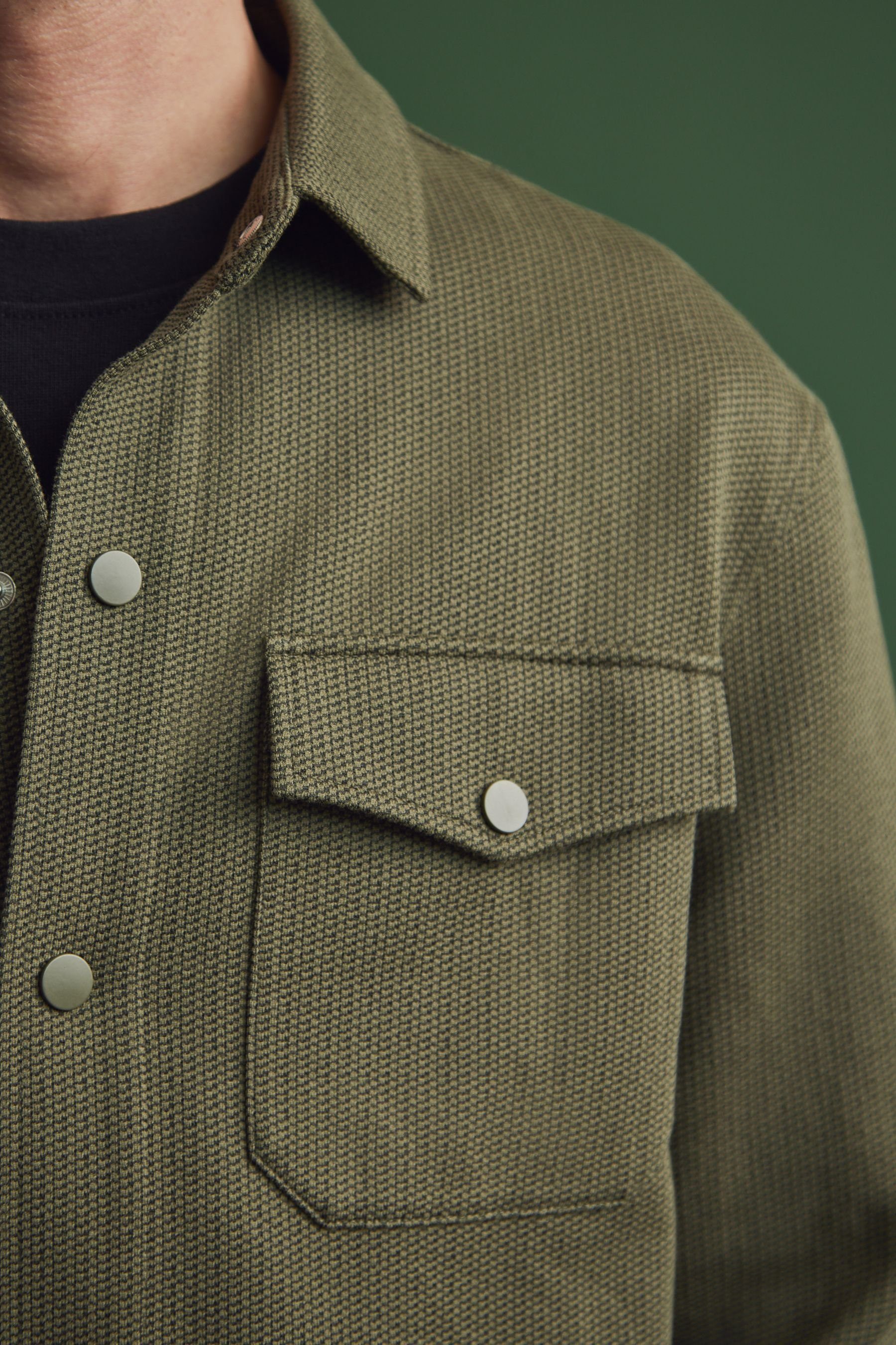 Next Hemdjacke Hemdjacke aus Jersey (1-St)