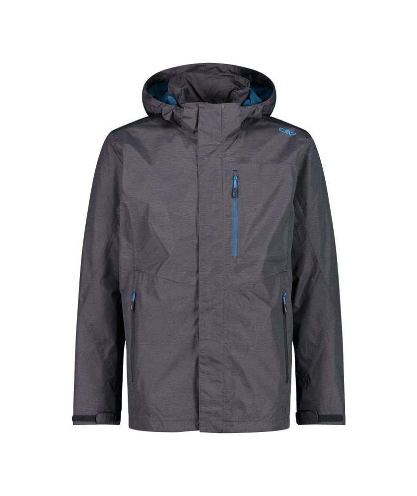 CMP Regenjacke mit abnehmbarer Kapuze anthrazitgrau Herren günstig online kaufen