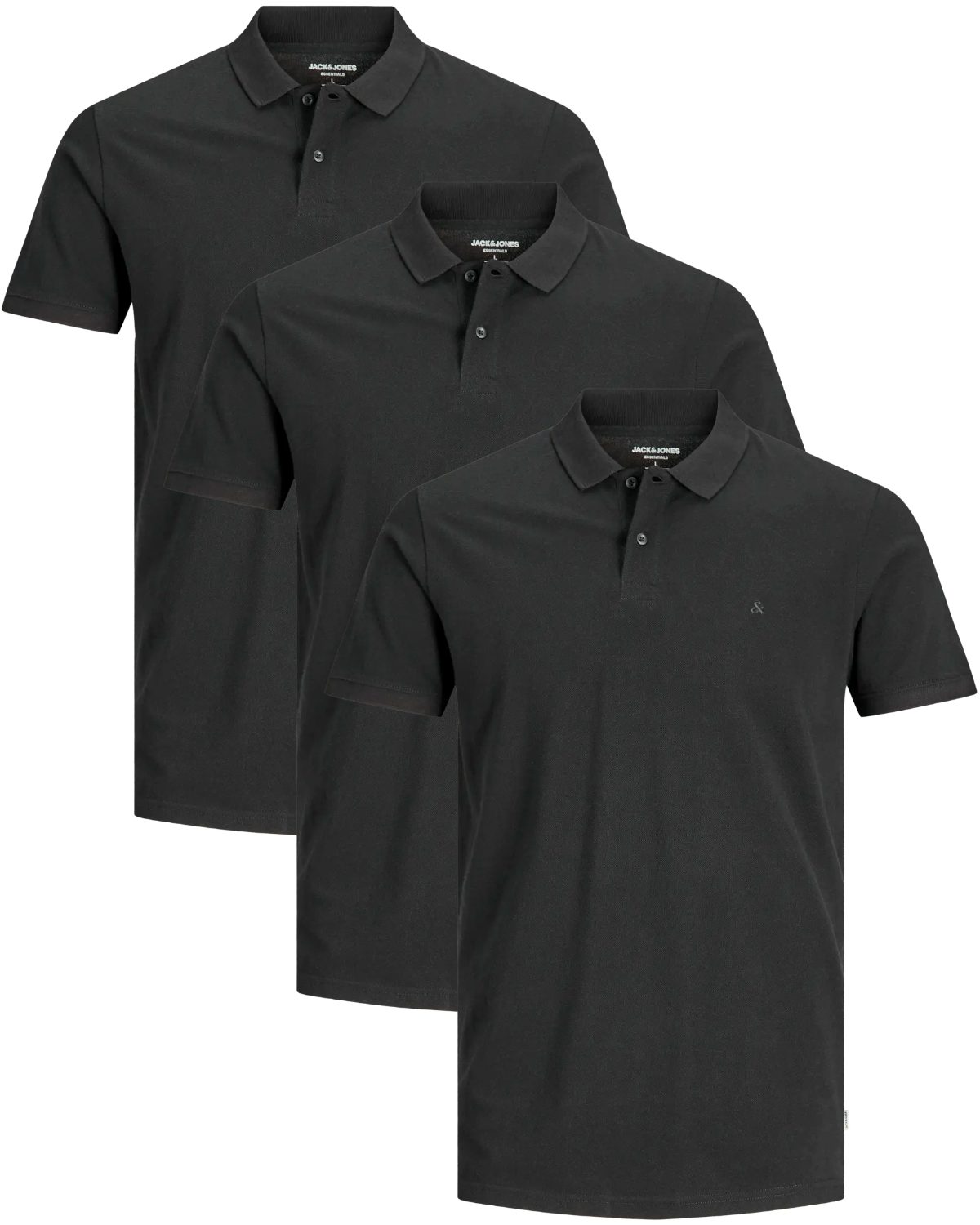 Jack & Jones Poloshirt (Spar-Set, 3er-Pack) mit besticktem Logo