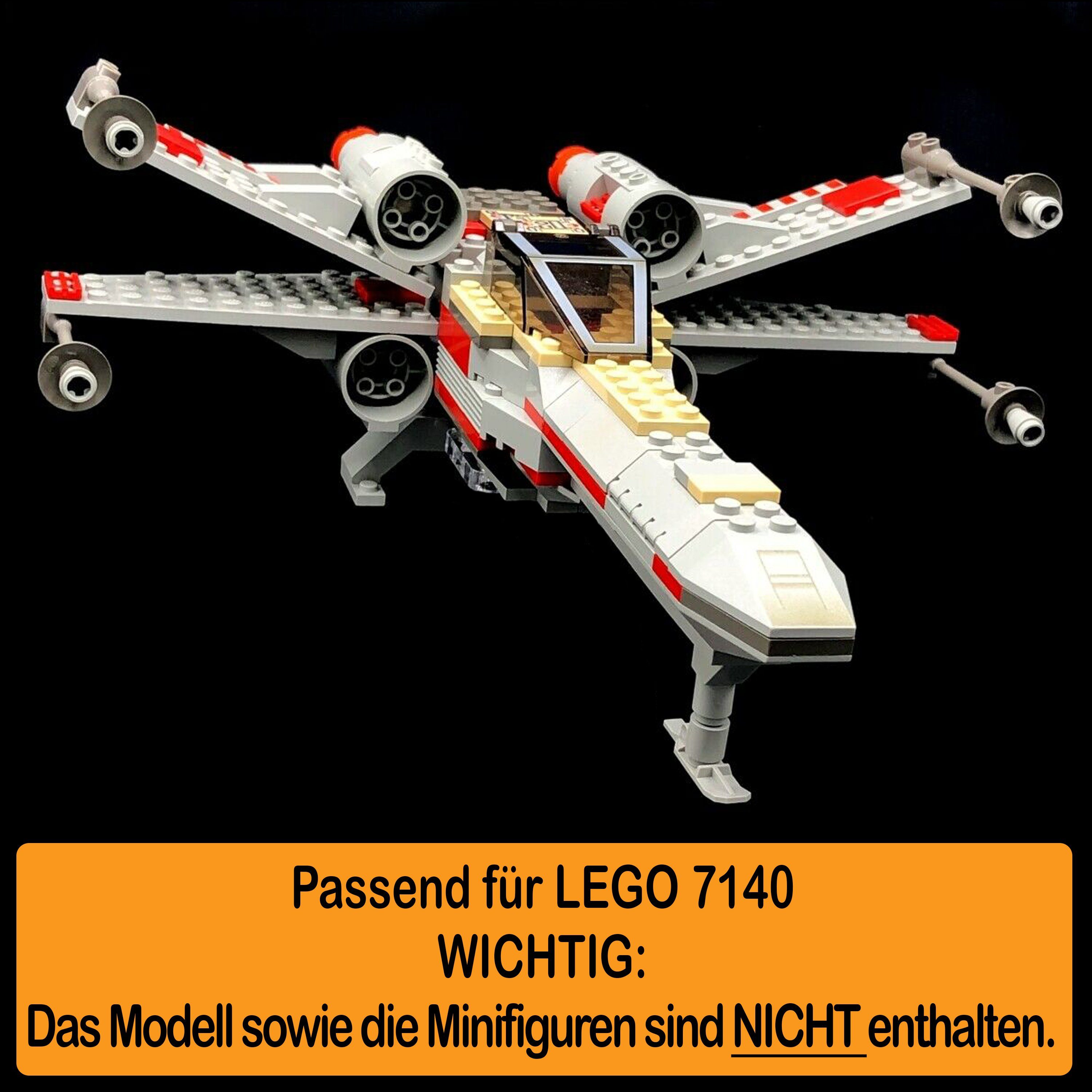 AREA17 Standfuß zusammenbauen), für Winkel Stand in Acryl (verschiedene X-Wing zum und Germany selbst LEGO Positionen 100% 7140 Made einstellbar, Fighter Display