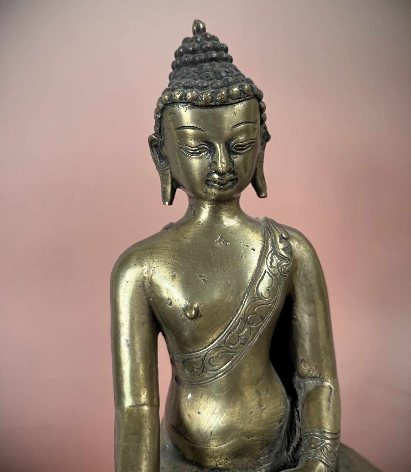 Asien LifeStyle Buddhafigur Buddha Figur Bronze Skulptur Indien Sammlerstück