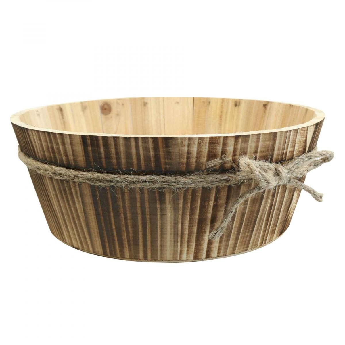 Florists Products Dekokorb Holzdeko Dekoschale Natur Rustikal Ø28cm für Tischdeko und
