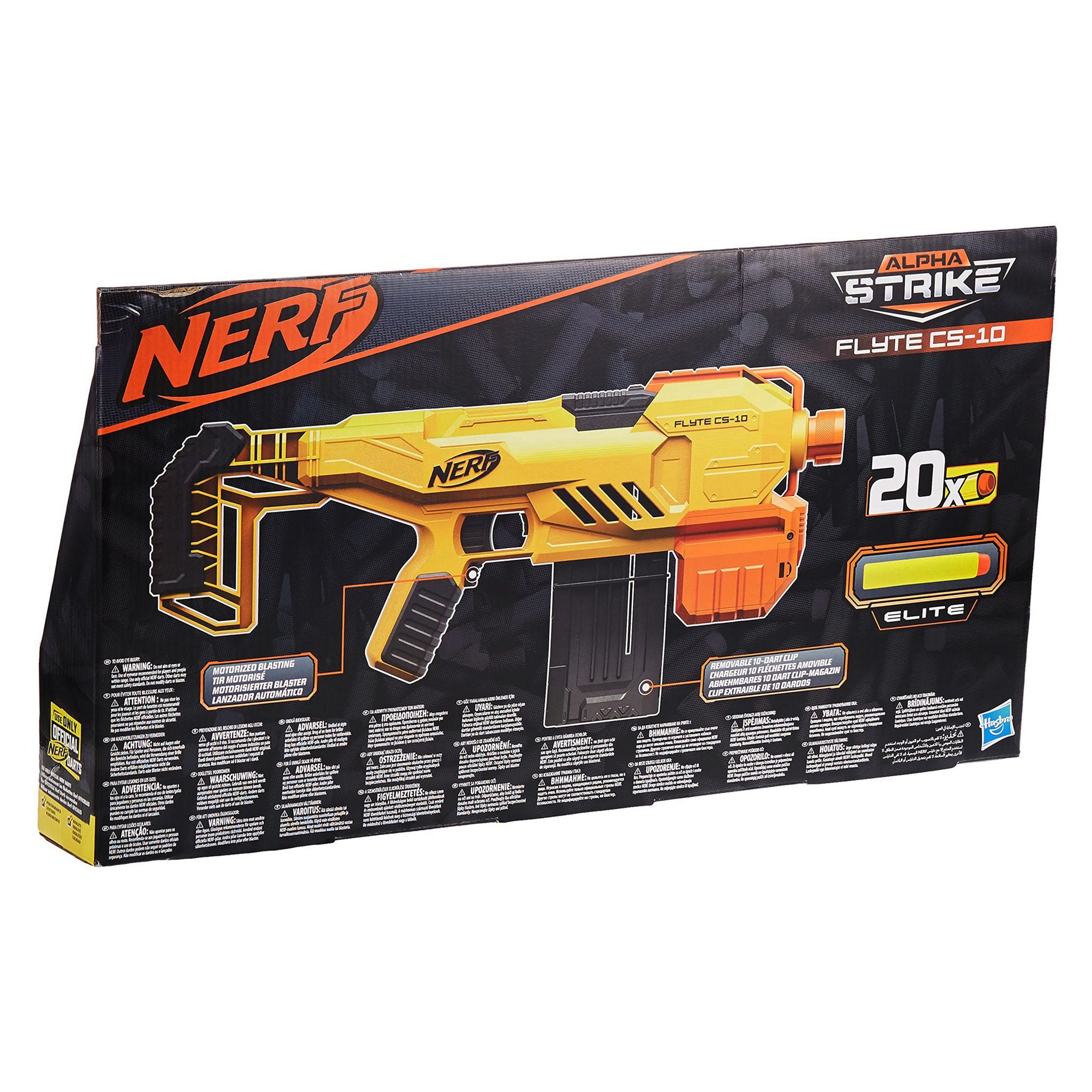 Hasbro Blaster Alpha Strike Flyte CS-10 - Nerf Blaster elektrisch, Jede Menge Blaster-Action ohne Nachladen!