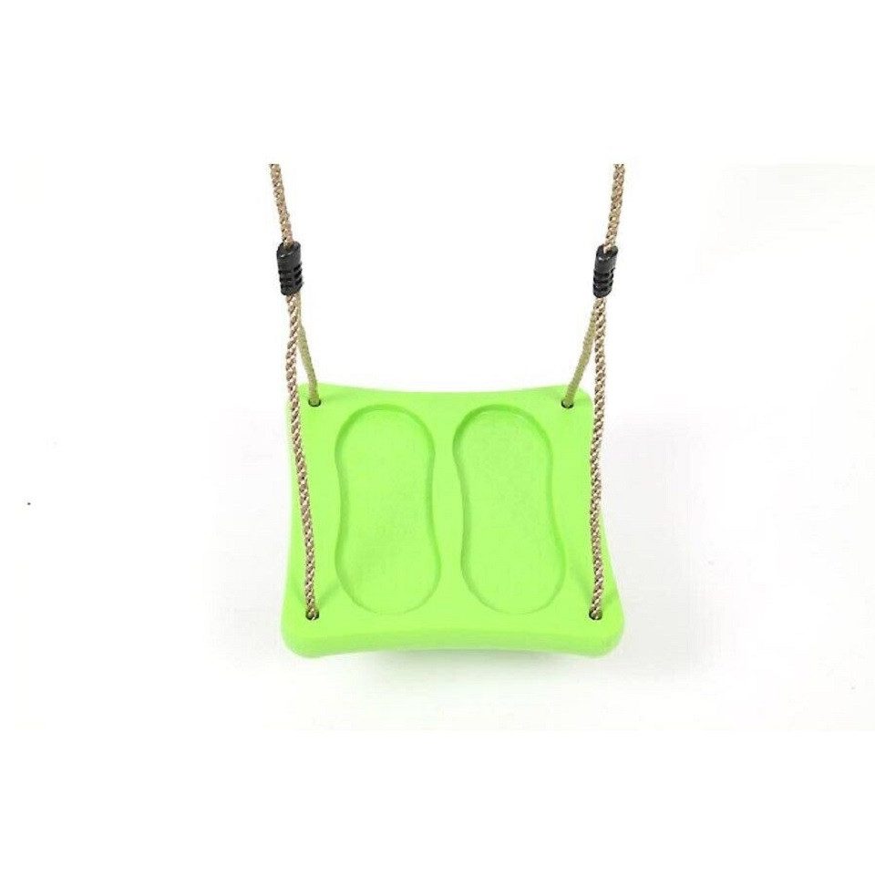 Gartenpirat Schaukelsitz Kinder-Fußschaukel Schaukelbrett Kunststoff 36x36x4cm Stehschaukel, 3 Farben, Verstellb. 10 mm PP-Seile, Achterhaken, witterungsbeständig