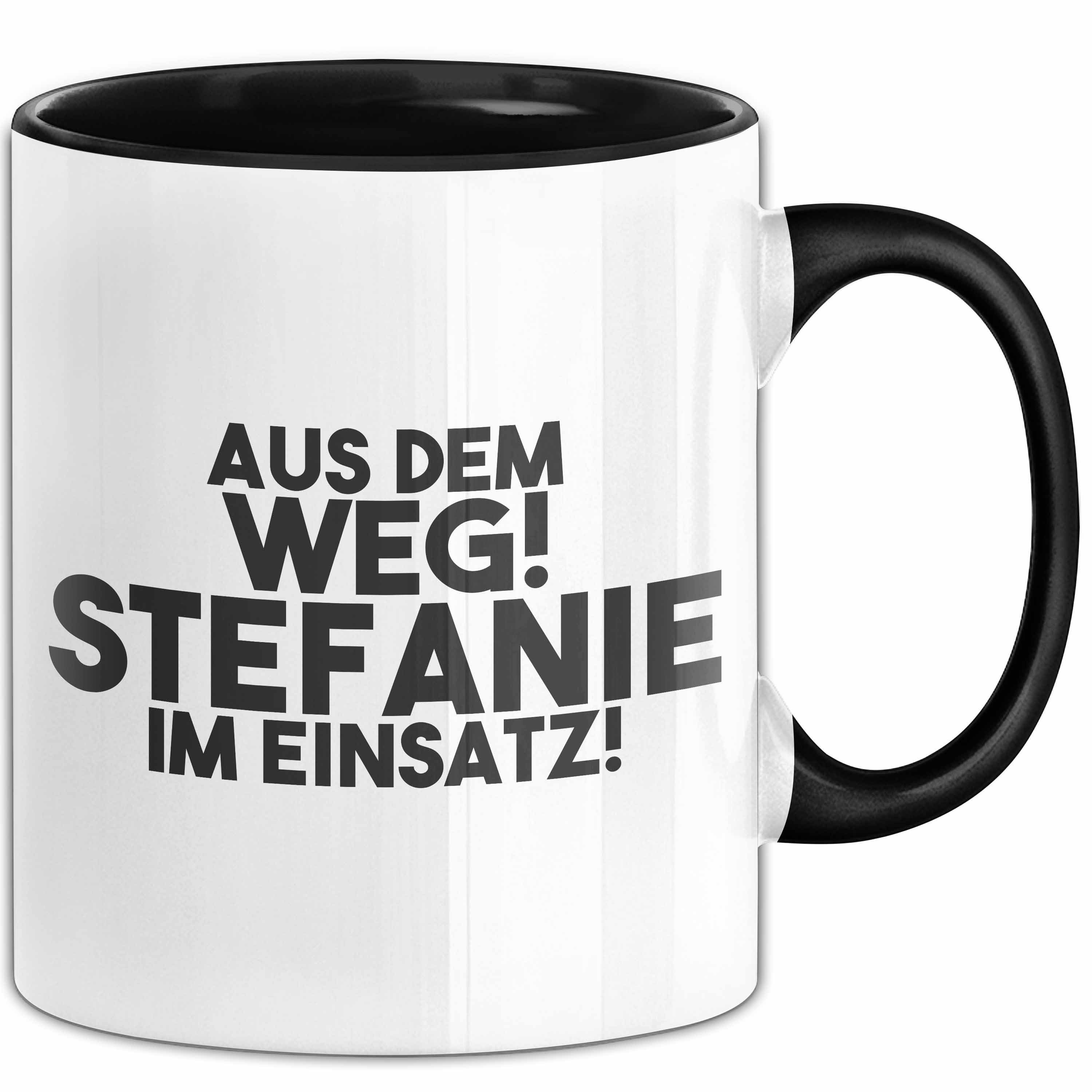 Trendation Tasse Stefanie Tasse Aus Dem Weg! Stefanie Im Einsatz! Geschenk, Keramik