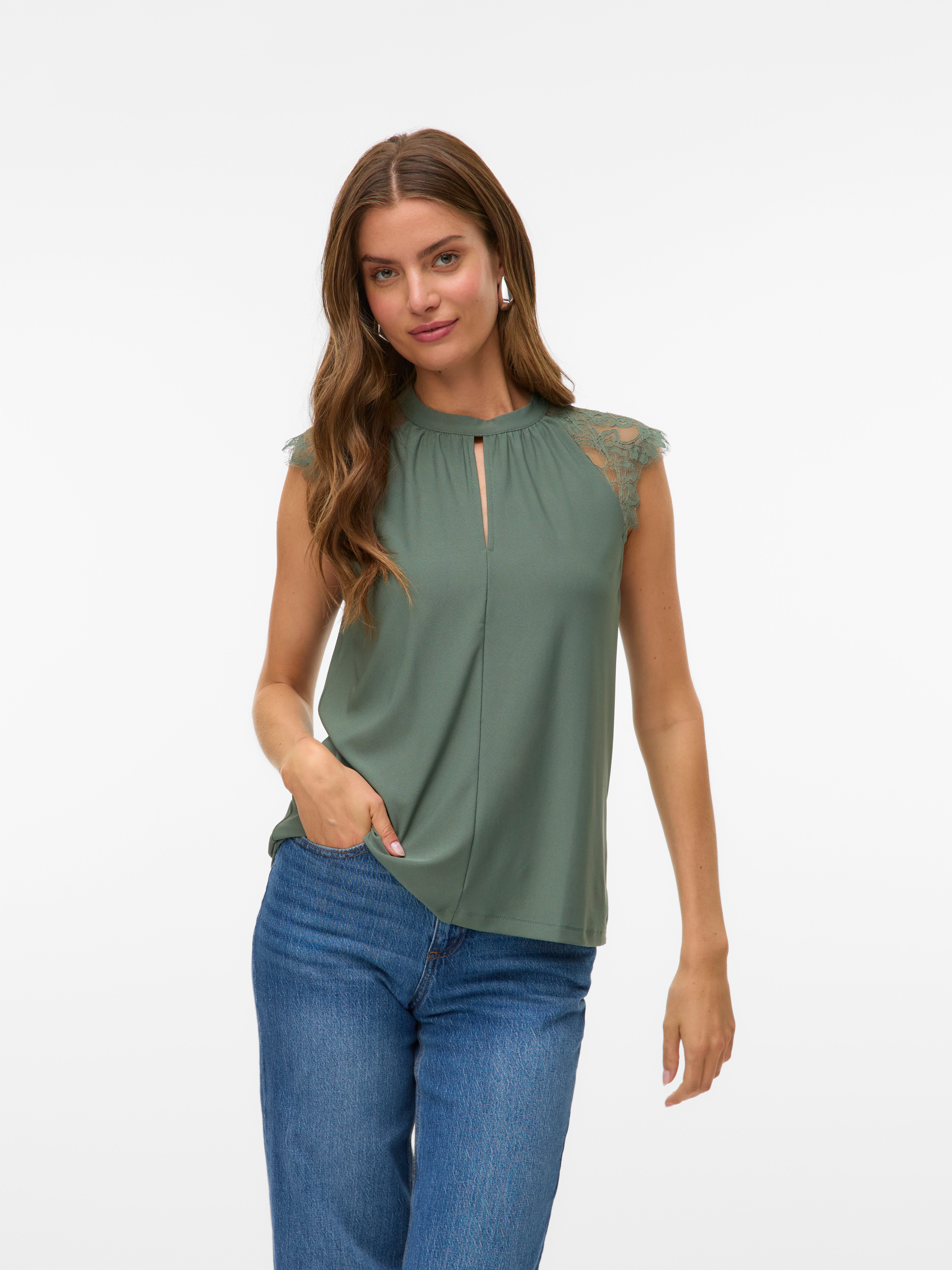 Vero Moda Spitzentop VMMILLA SL LACE günstig online kaufen