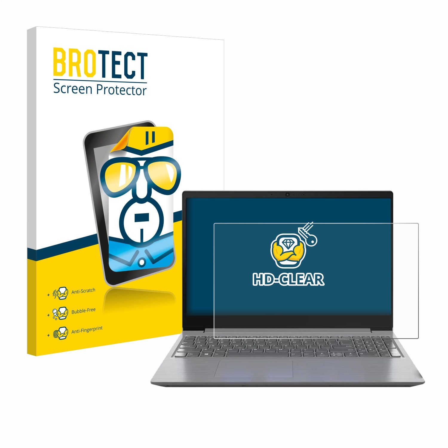 BROTECT Displayschutzfolie Schutzfolie für Lenovo 15.6" Full-HD Notebook, Displayschutz Schutz Folie Klar Transparent