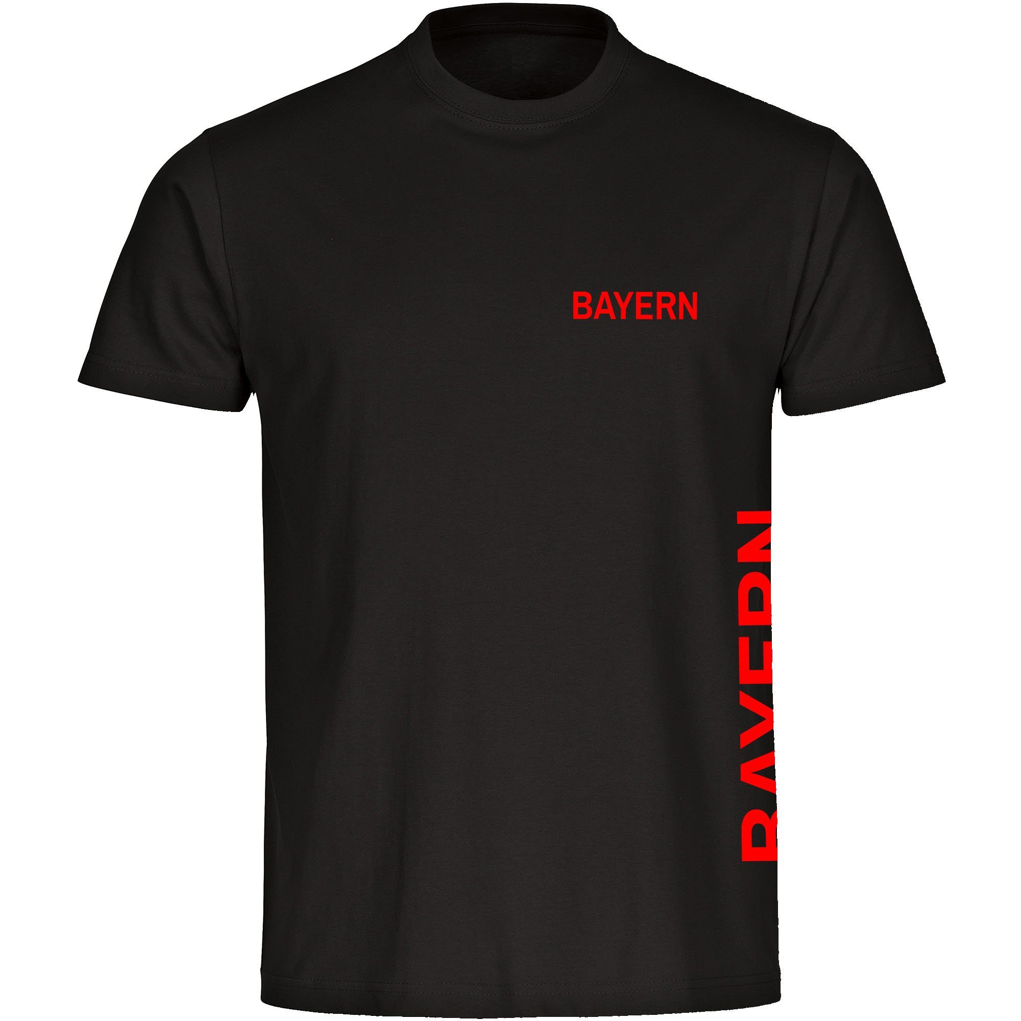 multifanshop T-Shirt Herren Bayern - Brust & Seite - Männer