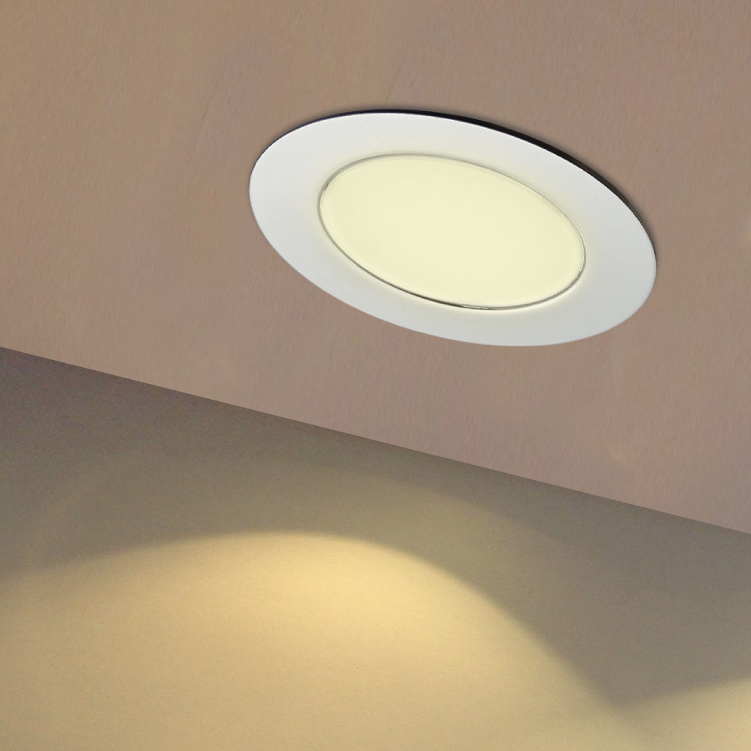 TRANGO LED Unterbauleuchte, 4er Set G4E-048 LED Möbelleuchte I 12 Volt AC/DC I Einbauleuchte I Möbeleinbauleuchte in Chrom I als Ersatz für herkömmliche Strahler mit MR16, G4, GU5.3 Fassung, Küche I Wohnzimmer I Schrank I Schlafzimmer
