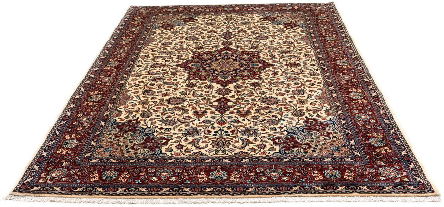 Wollteppich Golpayegan Medaillon Beige 302 x 200 cm, morgenland, rechteckig, Höhe: 10 mm, Unikat mit Zertifikat