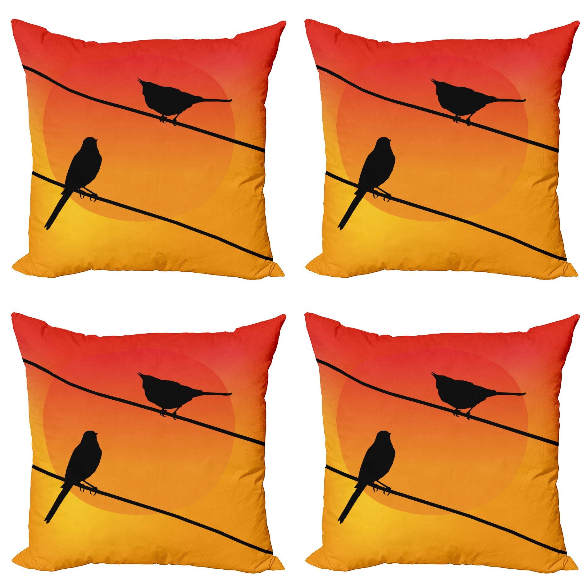Doppelseitiger Digitaldruck, Avian (4 Tier Auf Modern Stück), Sonnenuntergang Vogel Dem Accent Abakuhaus Drahtseil Kissenbezüge