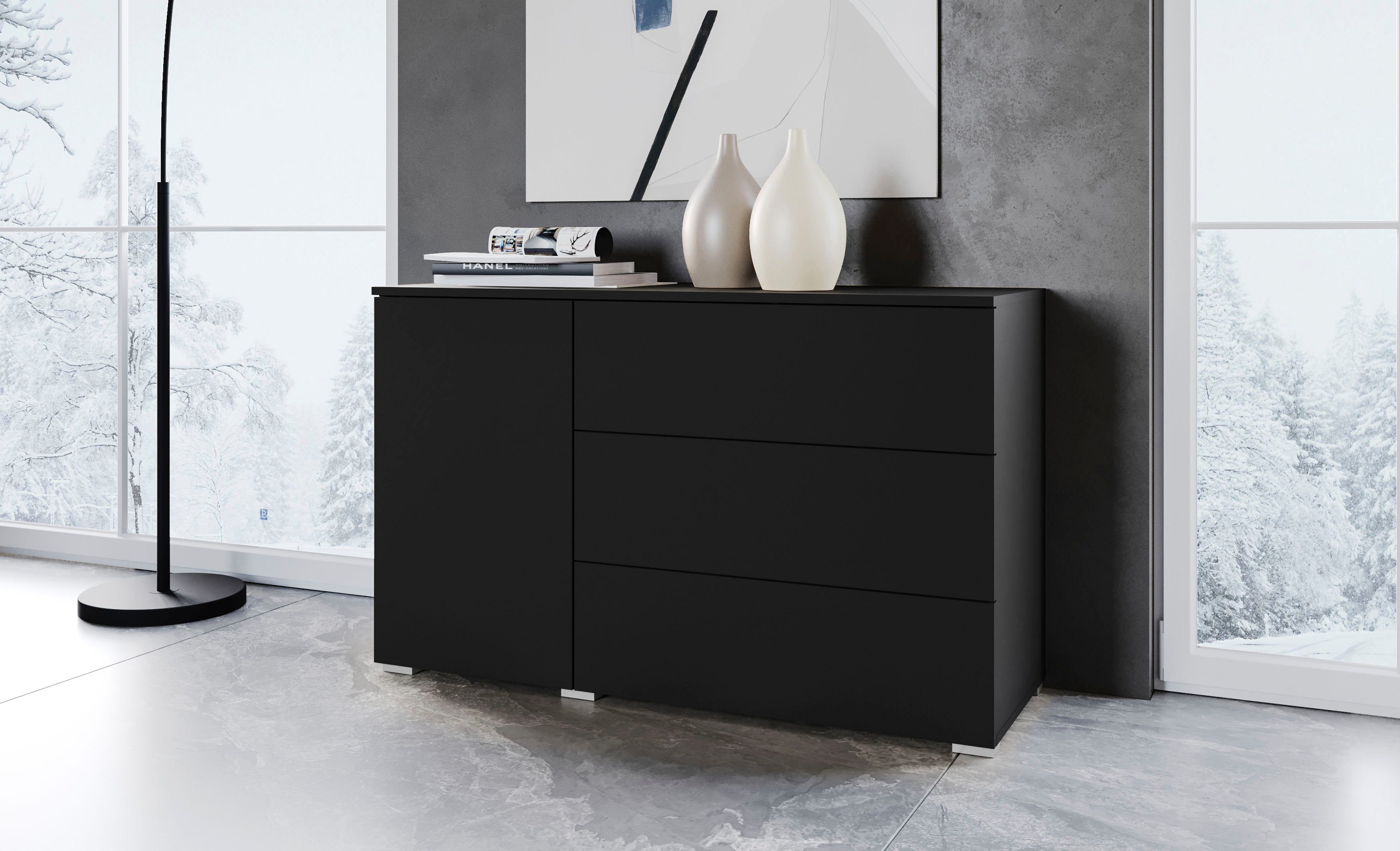 INOSIGN Sideboard PARIS (1 St), Moderne 110cm breite grifflose Kommode, vie günstig online kaufen