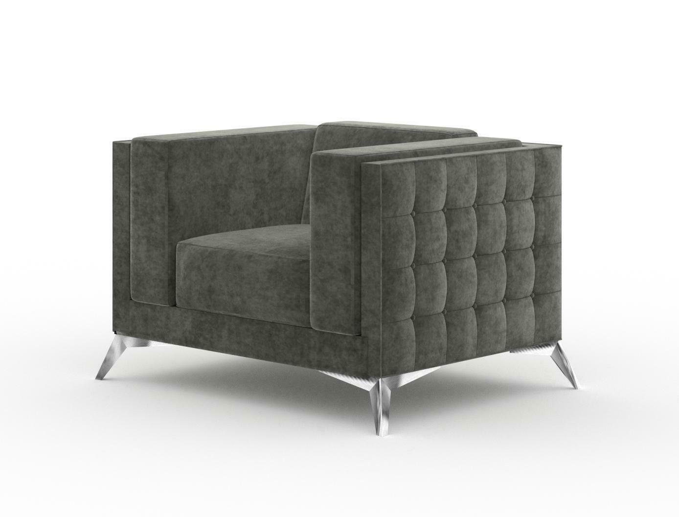 Sitzer Sessel, Chesterfield JVmoebel Fernseh Stoff Polster Neu Sofa Sessel Couch 1 Textil Couchen