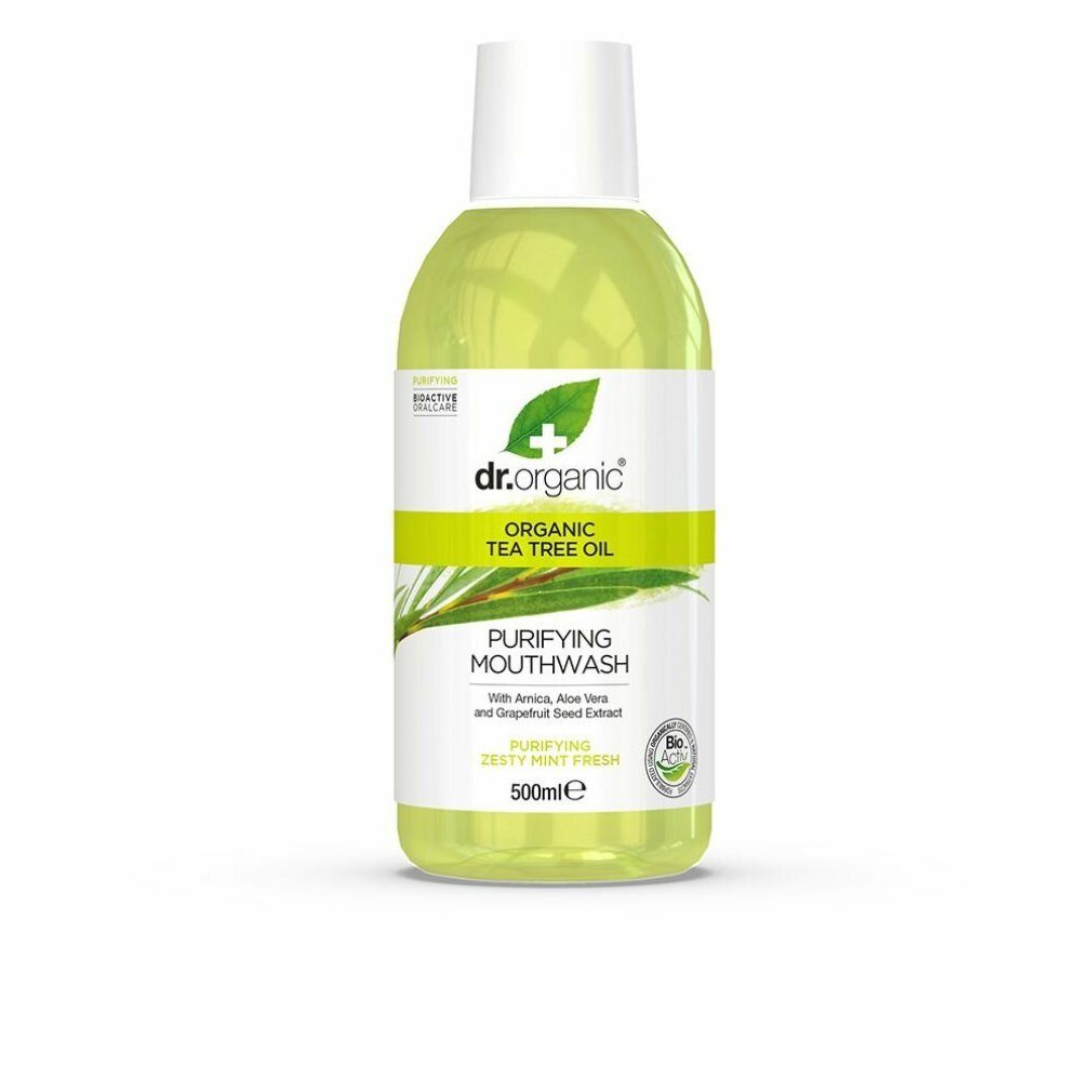 Dr. Organic Mundspülung Dr Organic Tea Tree Mouthwash 500ml, (Packung)