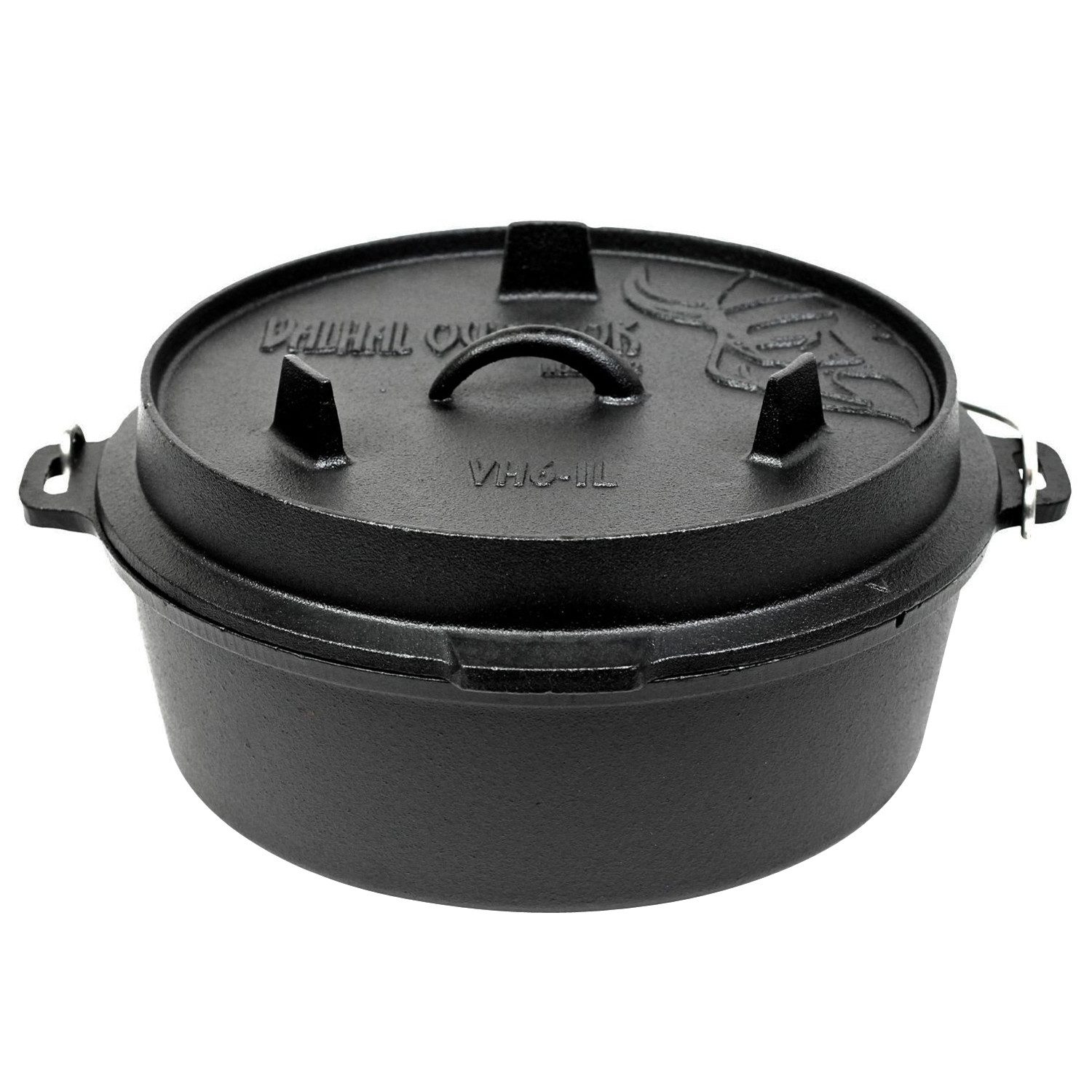 VALHAL OUTDOOR Grilltopf Valhal Outdoor Dutch Oven 6,1 l, Gusseisen