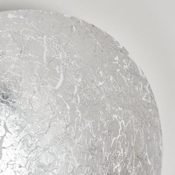 hofstein Wandleuchte »Tragliatella« moderne Wandlampe aus Metall in Silberfarben, 3000 Kelvin, mit Licht-Effekt an der Wand,800 Lumen
