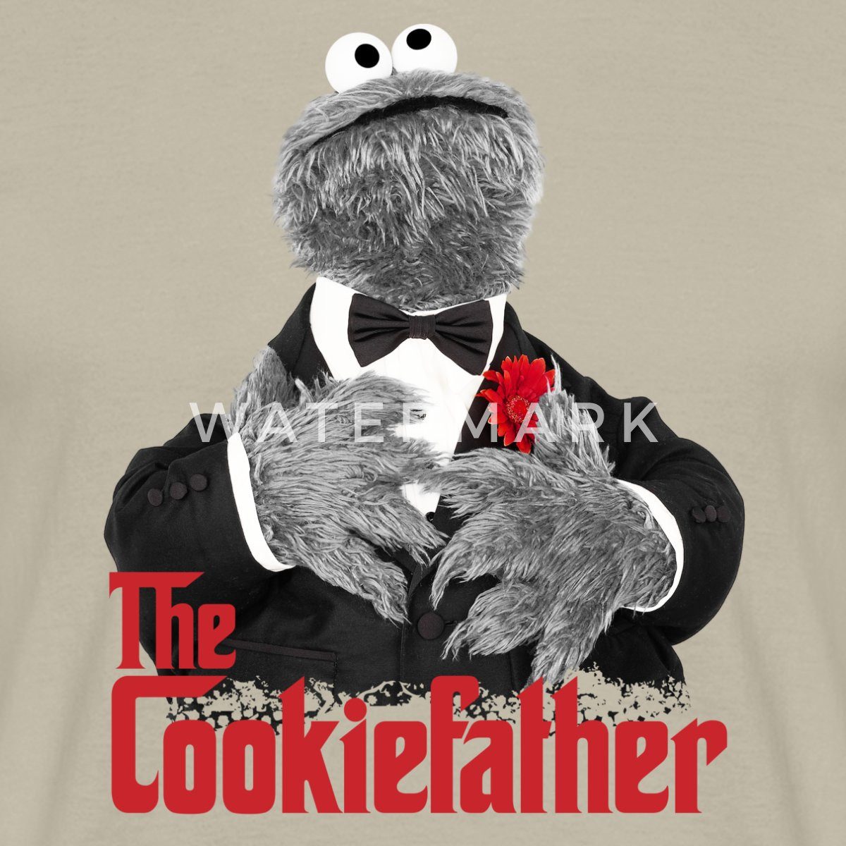 Spreadshirt T-Shirt Sesamstraße Krümelmonster The Cookiefather günstig online kaufen