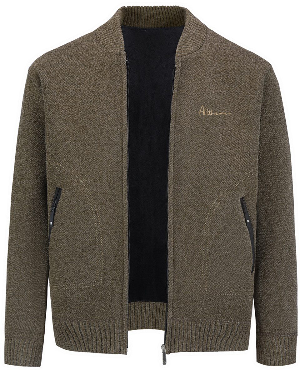 Allthemen Strickjacke Herren Strickjacke mit Stehkragen günstig online kaufen
