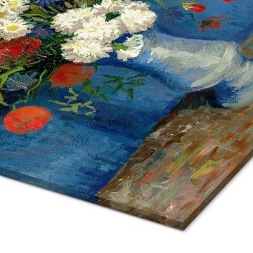 Posterlounge Acrylglasbild Vincent van Gogh, Vase mit Kornblumen und Mohn, Wohnzimmer Malerei